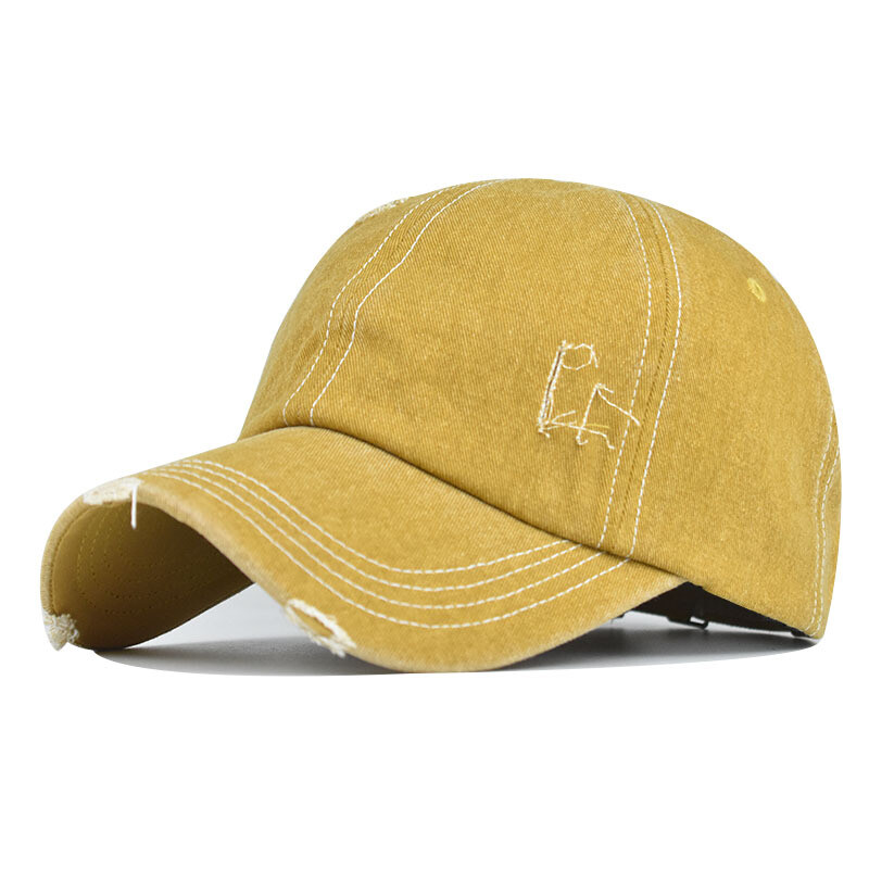 Men Dyed Washed Retro Cotton Hat New Plain Polo Style Baseball Ball Cap Women