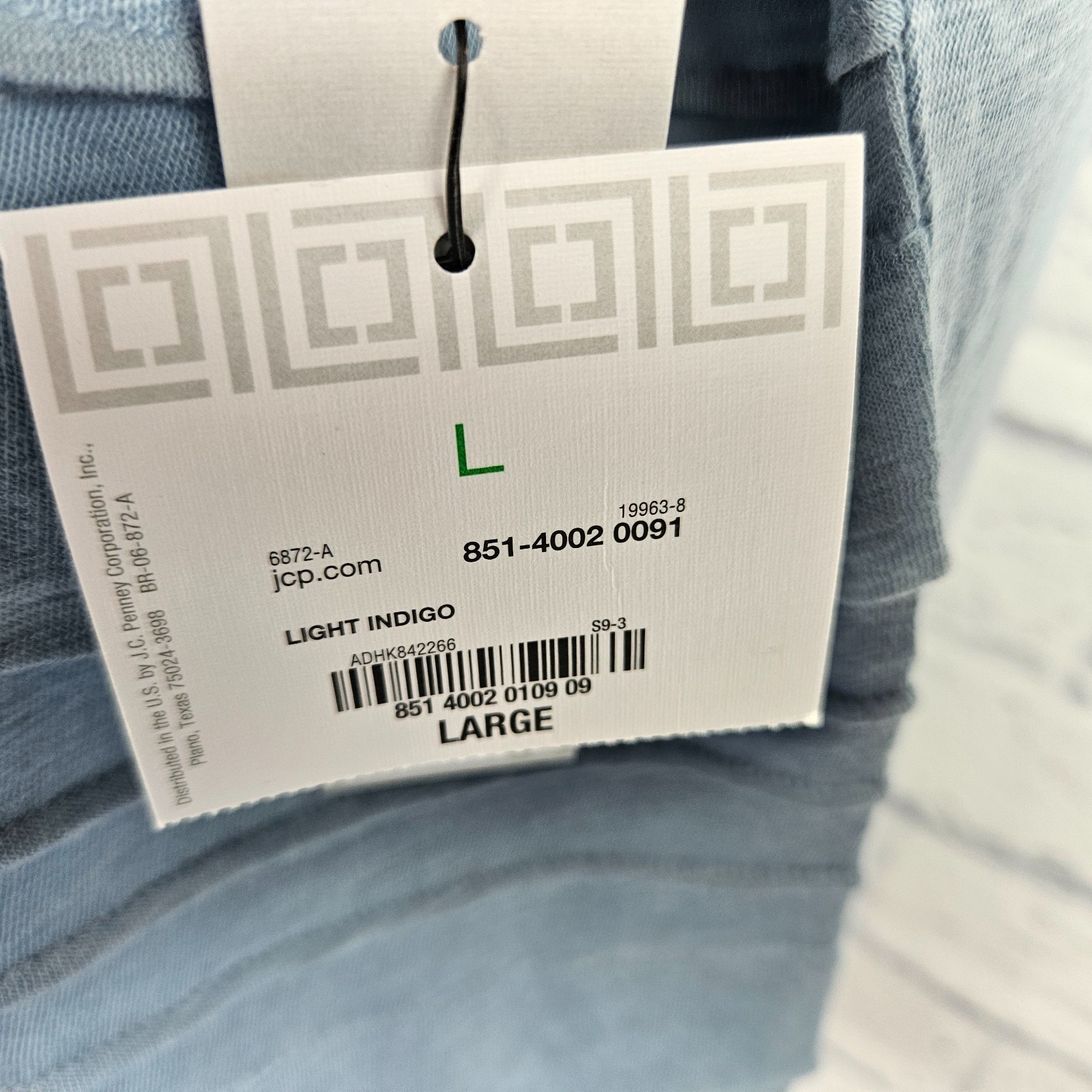 NWT Liz Claiborne Size L Light Indigo Blue Cap Sleeve Tiered Pullover Top Blouse