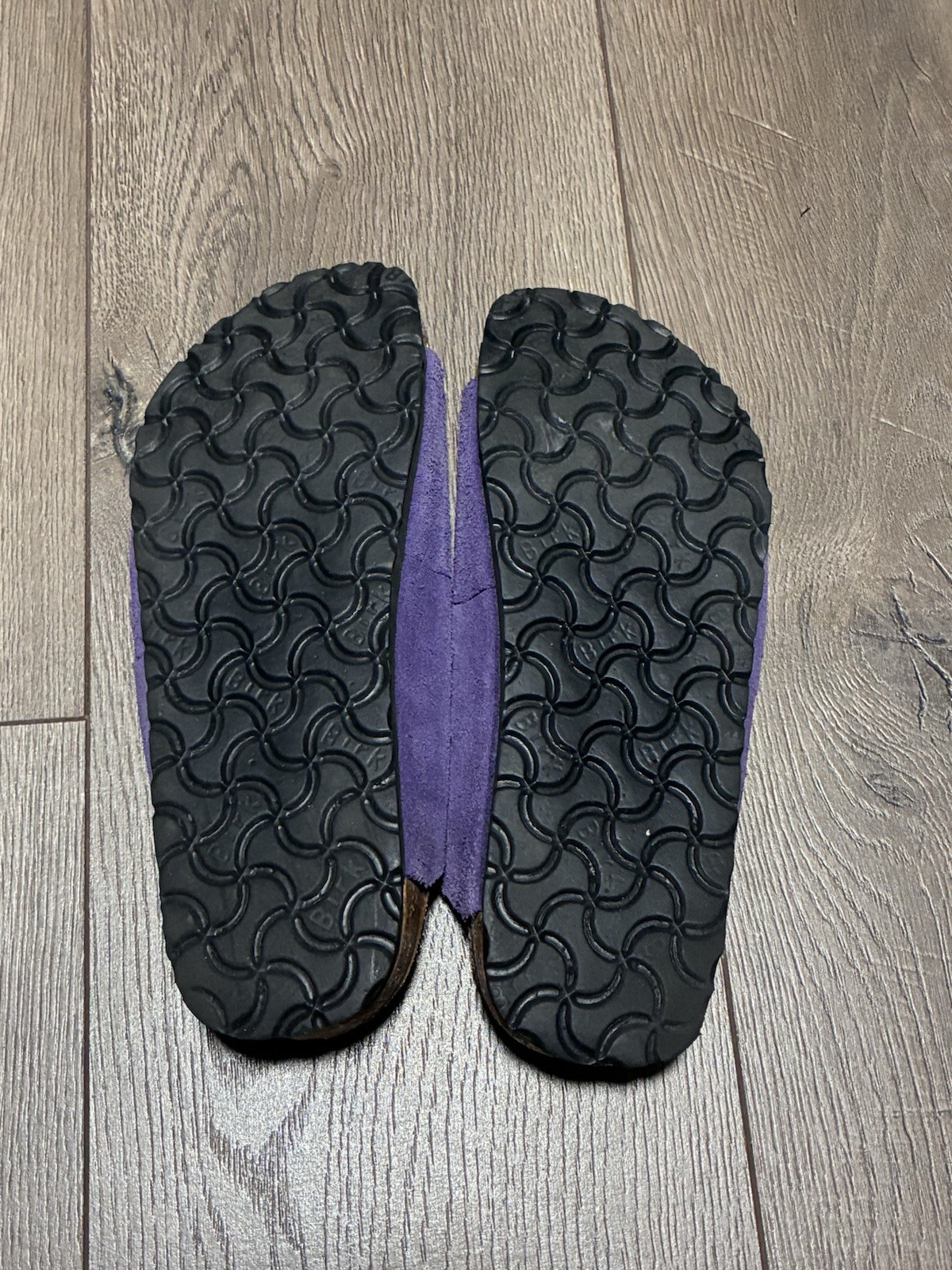 Birkenstock Purple Suede Slide Sandals Buckle Adjustable Strap Women’s US 6