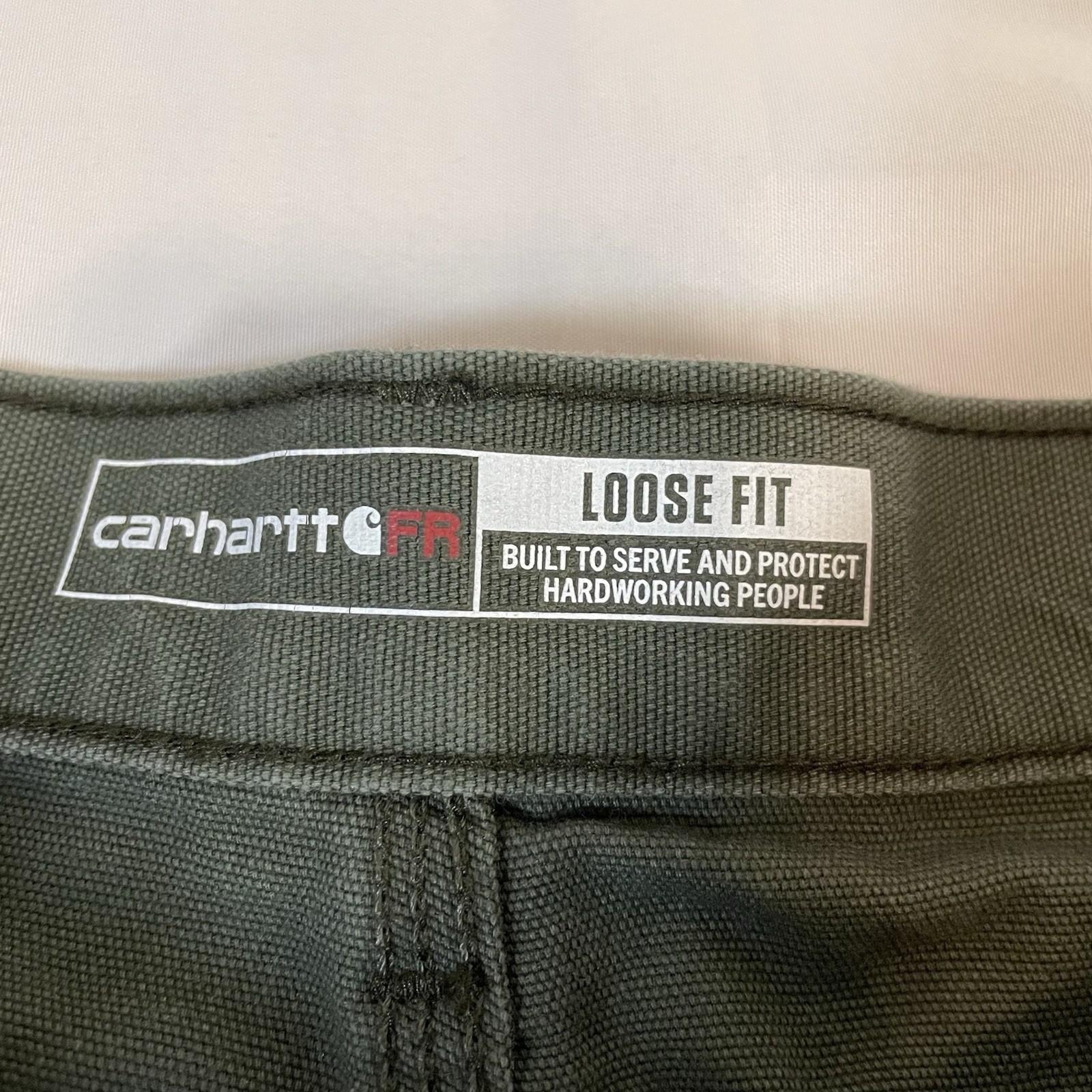 Carhartt FR Loose Fit Flame Resistant Work Pants Green 38×32 FRB159-MOS CAT2