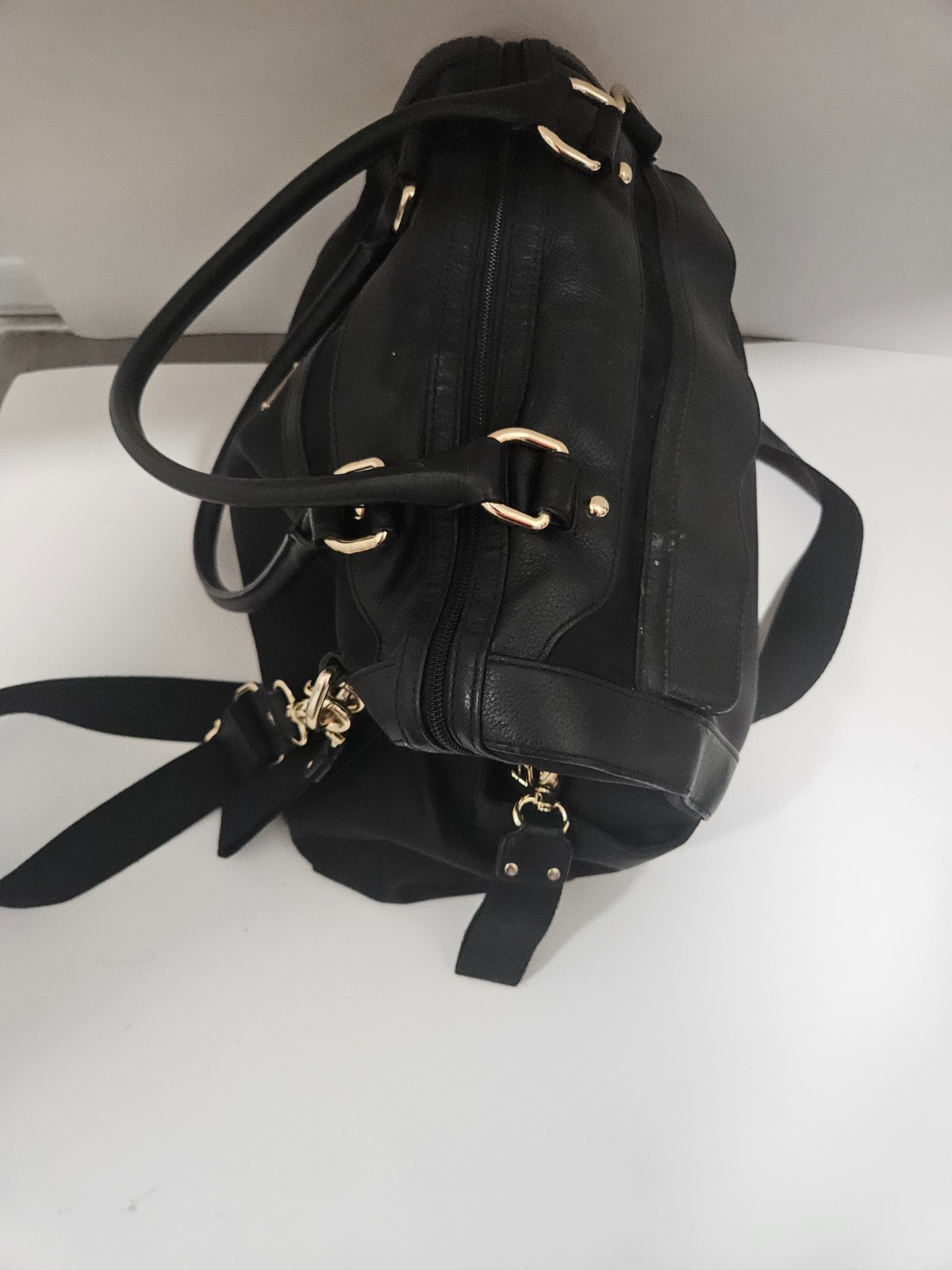 Rebecca Minkoff “Knocked Up” LEather & Nylon Diaper Bag/ Tote
