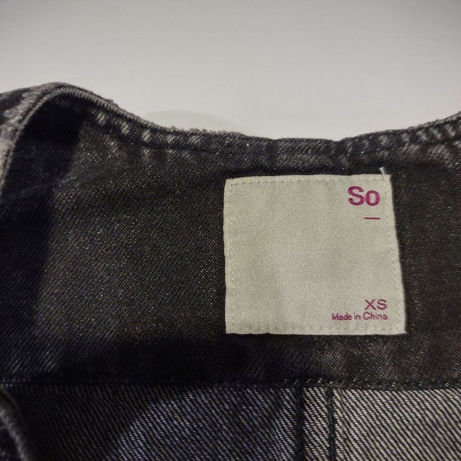 NWT Juniors’ SO® Scoop Front Pinafore Dress Black Wash Denim Size XS
