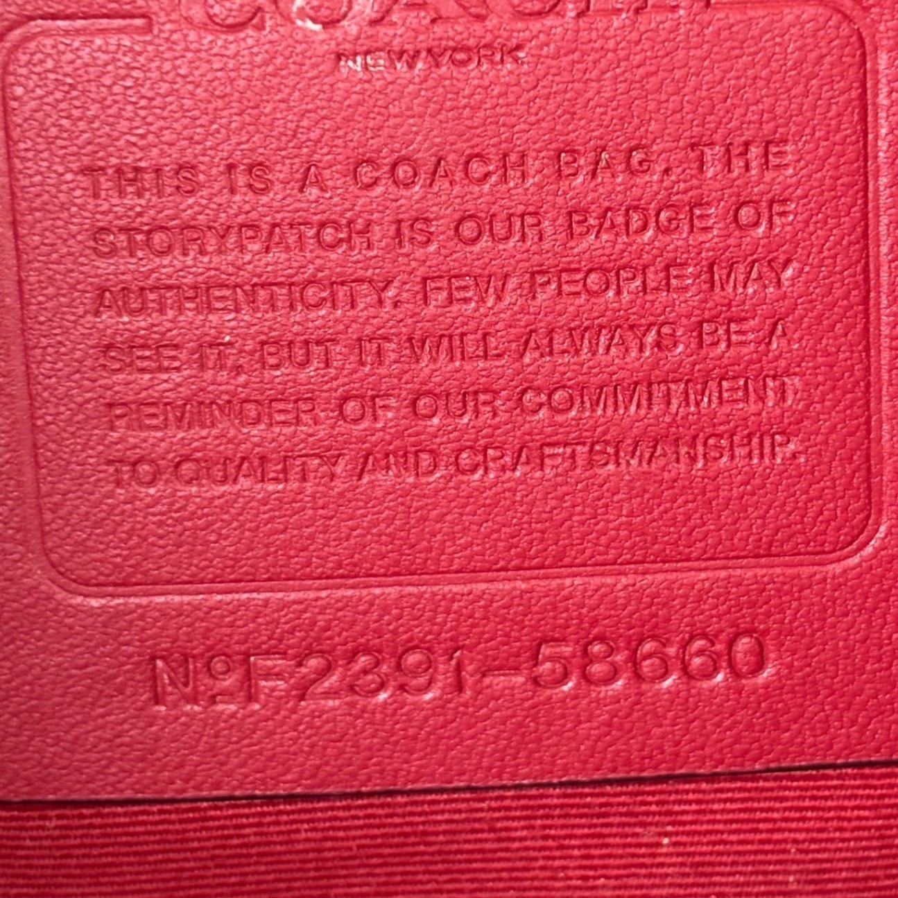 Coach Derby Tote Black Pebbled Leather Red Interior Handbag 58660