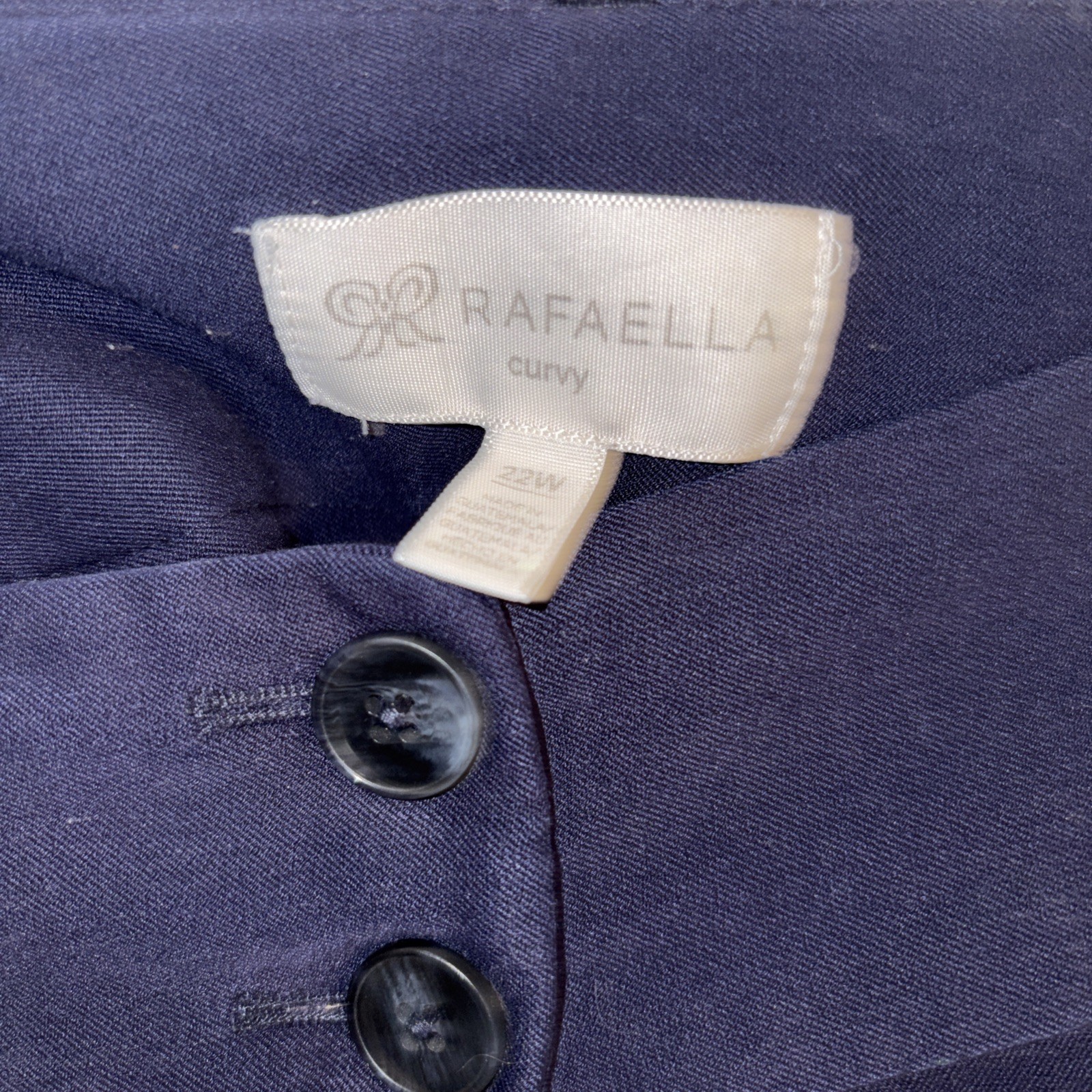Rafaella Curvy Trouser Pants Plus Size 22W Dark blue Dress