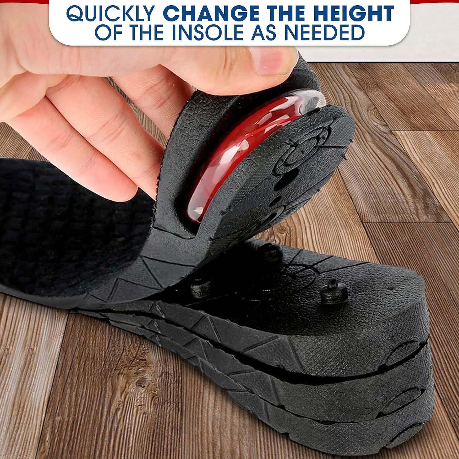 4-Layer Height Increase Insoles for Men & Women, 1.2-3.54 in (3-9 cm) |