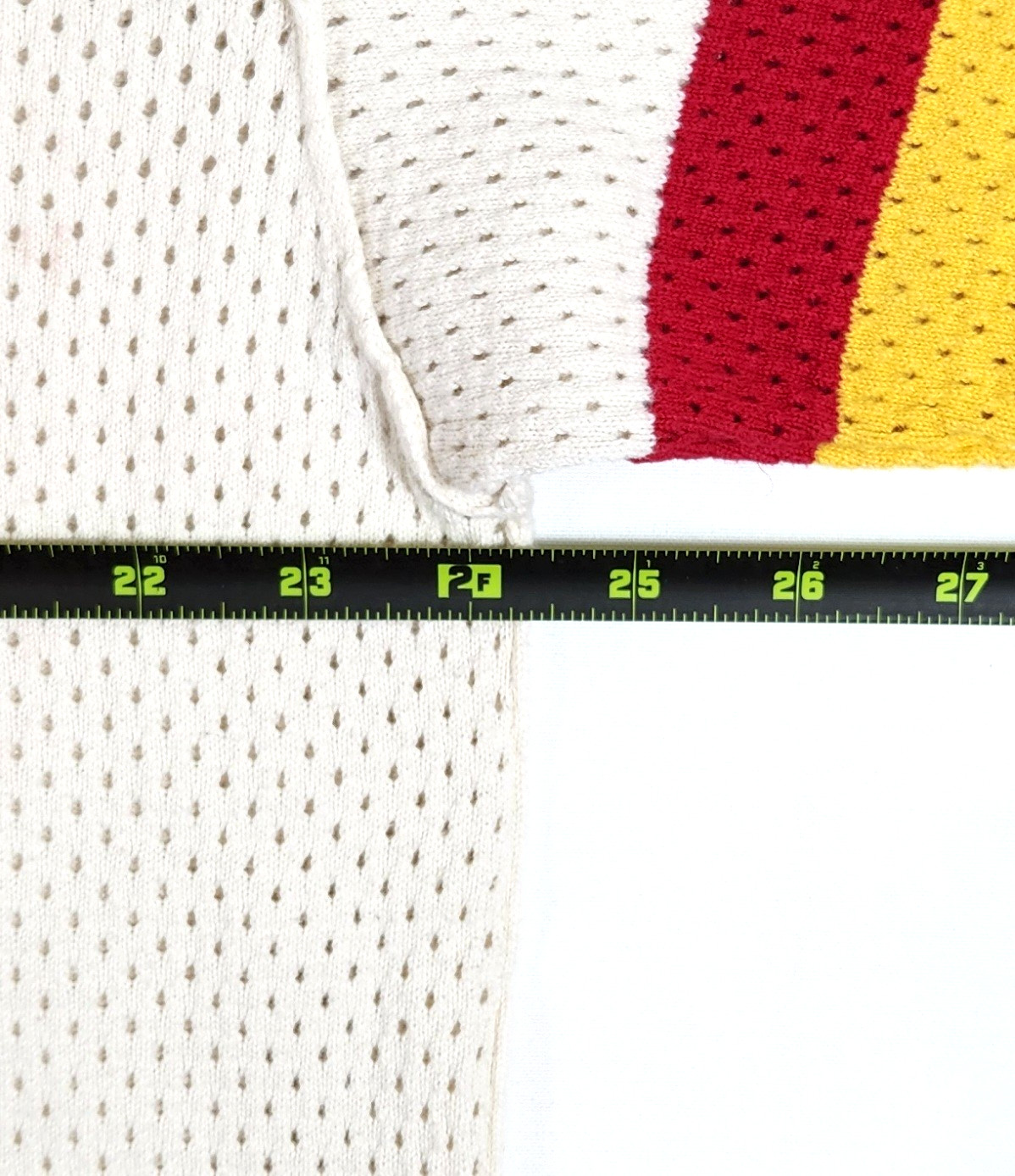 Diet Starts Monday Mesh Cream/Red “84” Football Knit Jersey – L