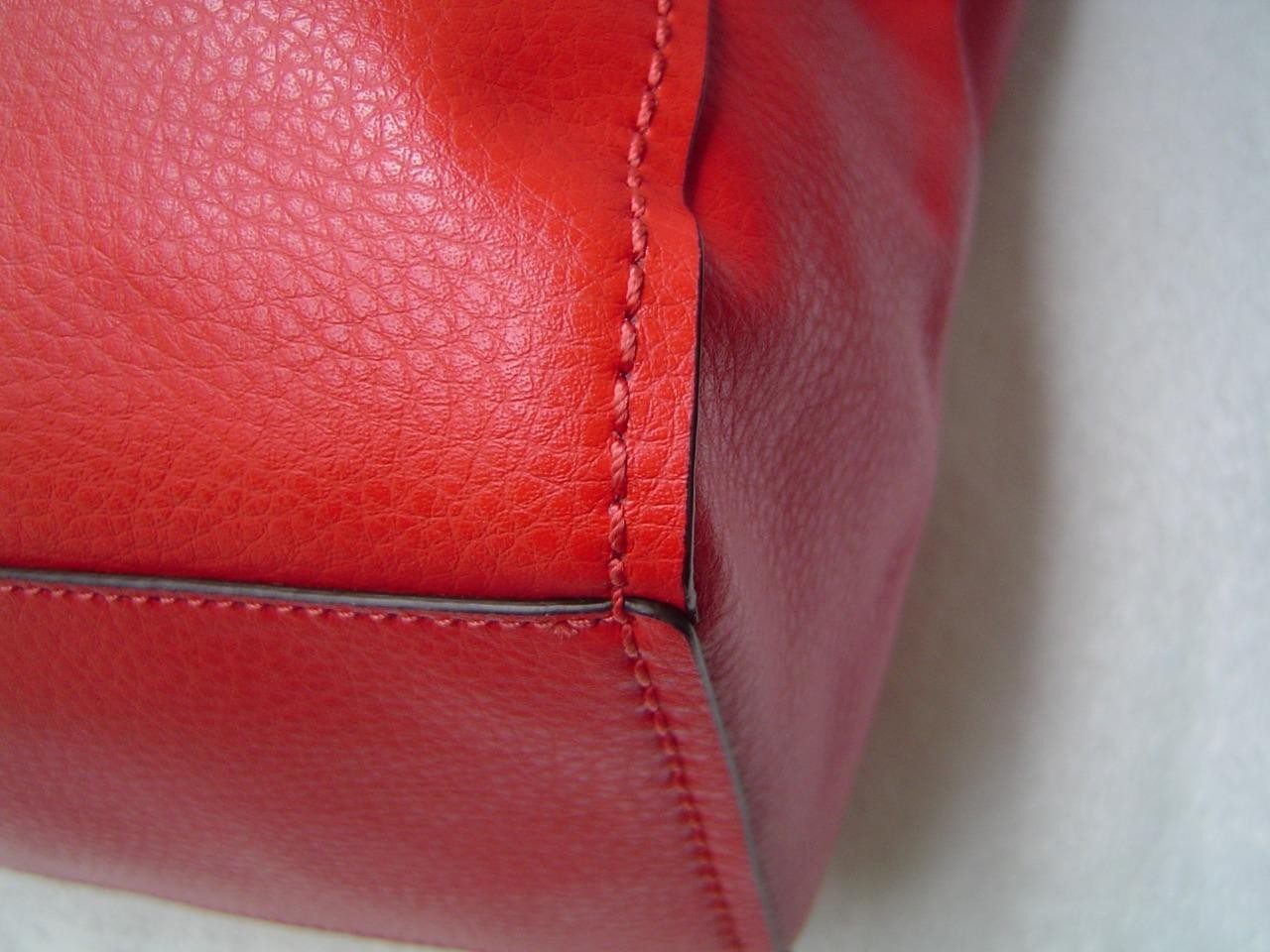 AUTHENTIC COACH RED LEATHER DERBY TOTE #58660 EUC/LN