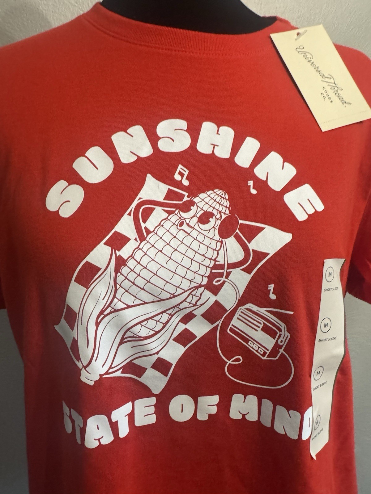 Universal Thread Graphic Logo Crew Neck Short Sleeve T-Shirt Mens Red Size M