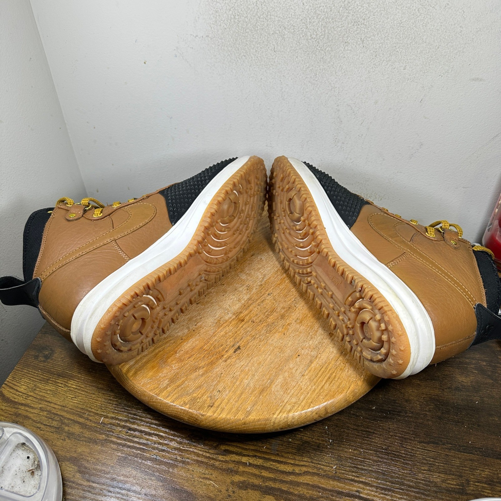 Nike Lunar Force 1 Duckboot Ale Brown Black Gold 805899-202 Mens 11 High Top