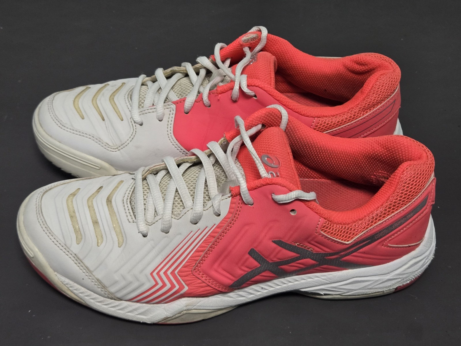 Asics Gel Game Womens Athletic Shoes E755Y Size 9.5 Coral Pink & White