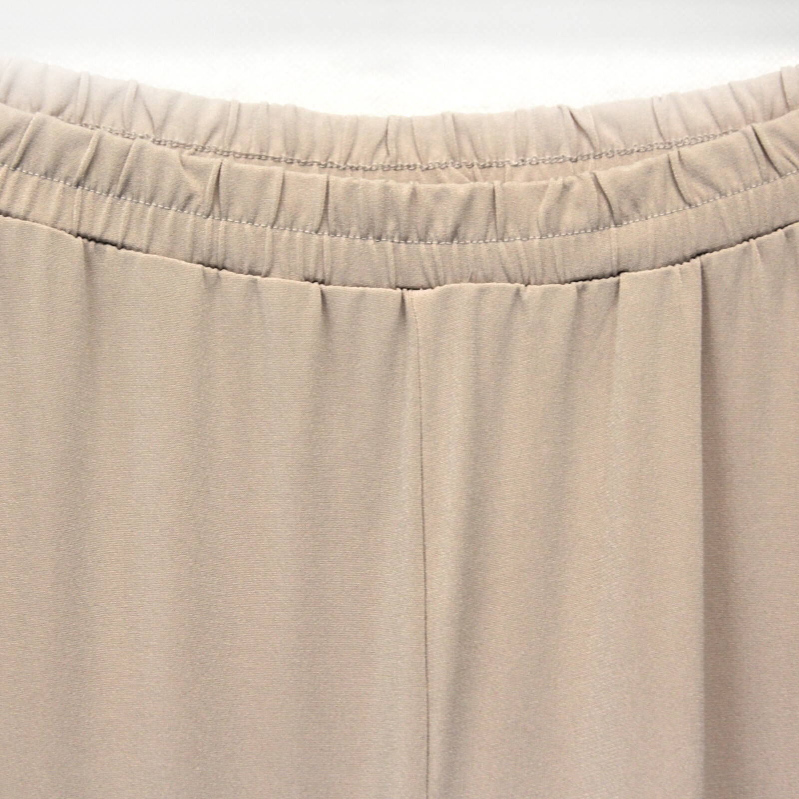 Catherines Plus Beige Wide Leg Elastic Waistband Relax Pants 24W