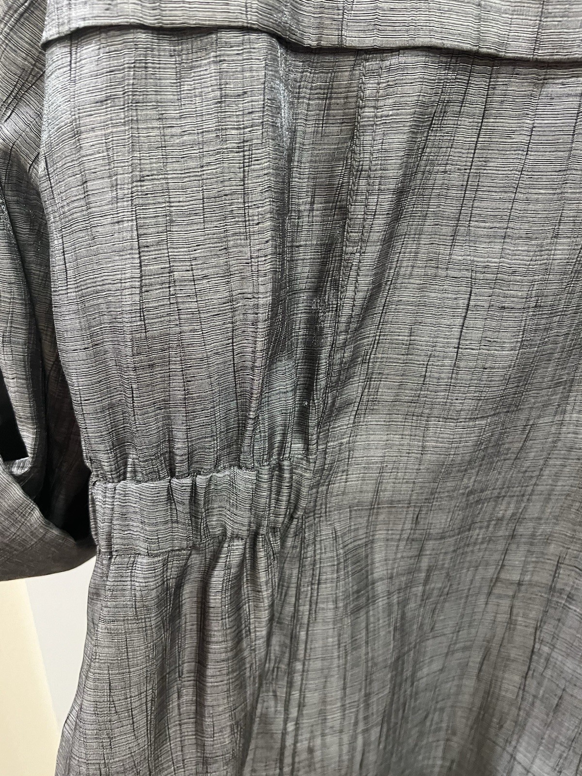 NIC + ZOE Metallic Utility Jacket Ruffle Detail Roll Tab Sleeve Cinch Waist Sz L