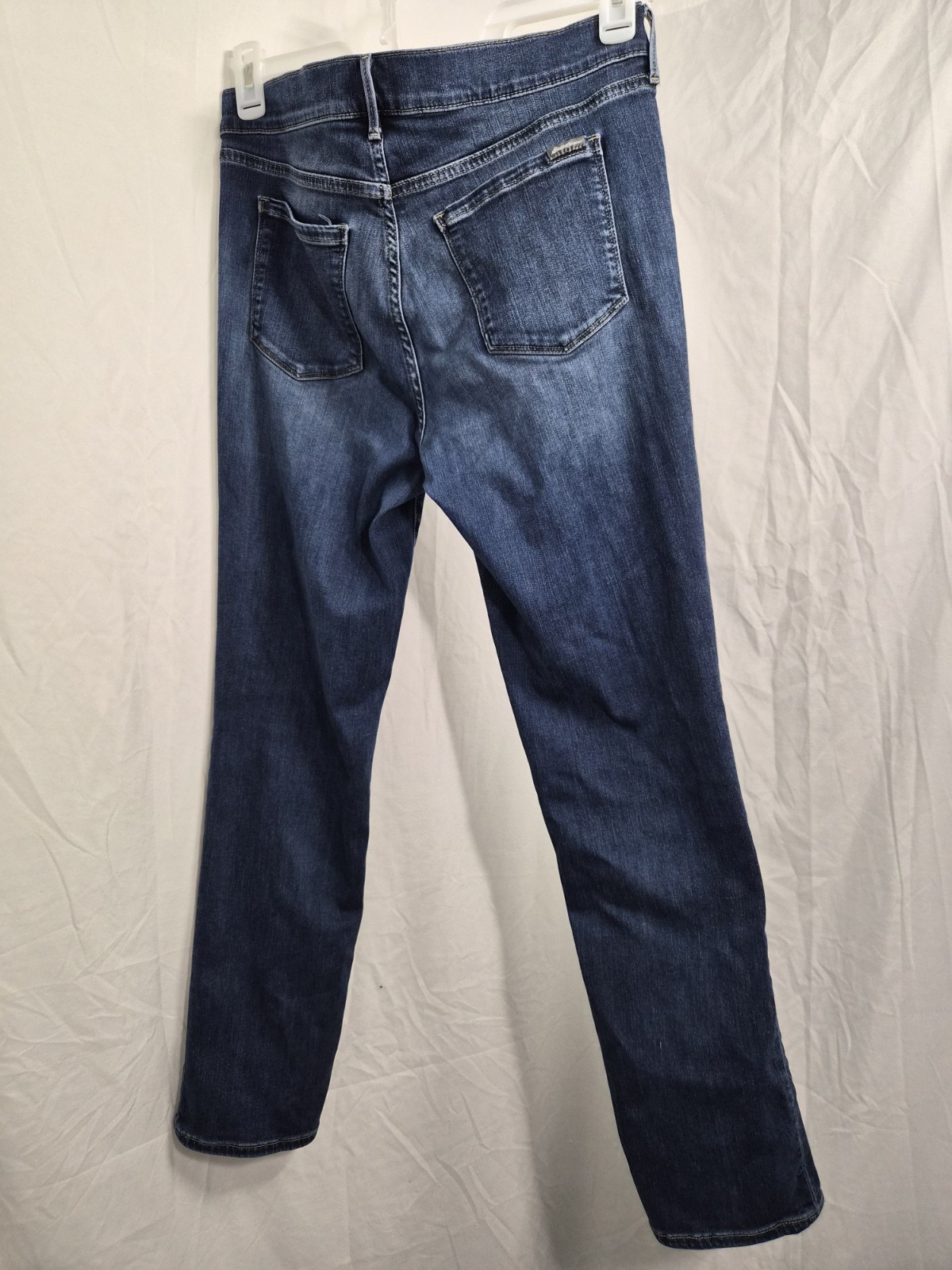 Eddie Bauer Slightly Curvy Slim Straight Jeans Womens Size 12 Medium Wash