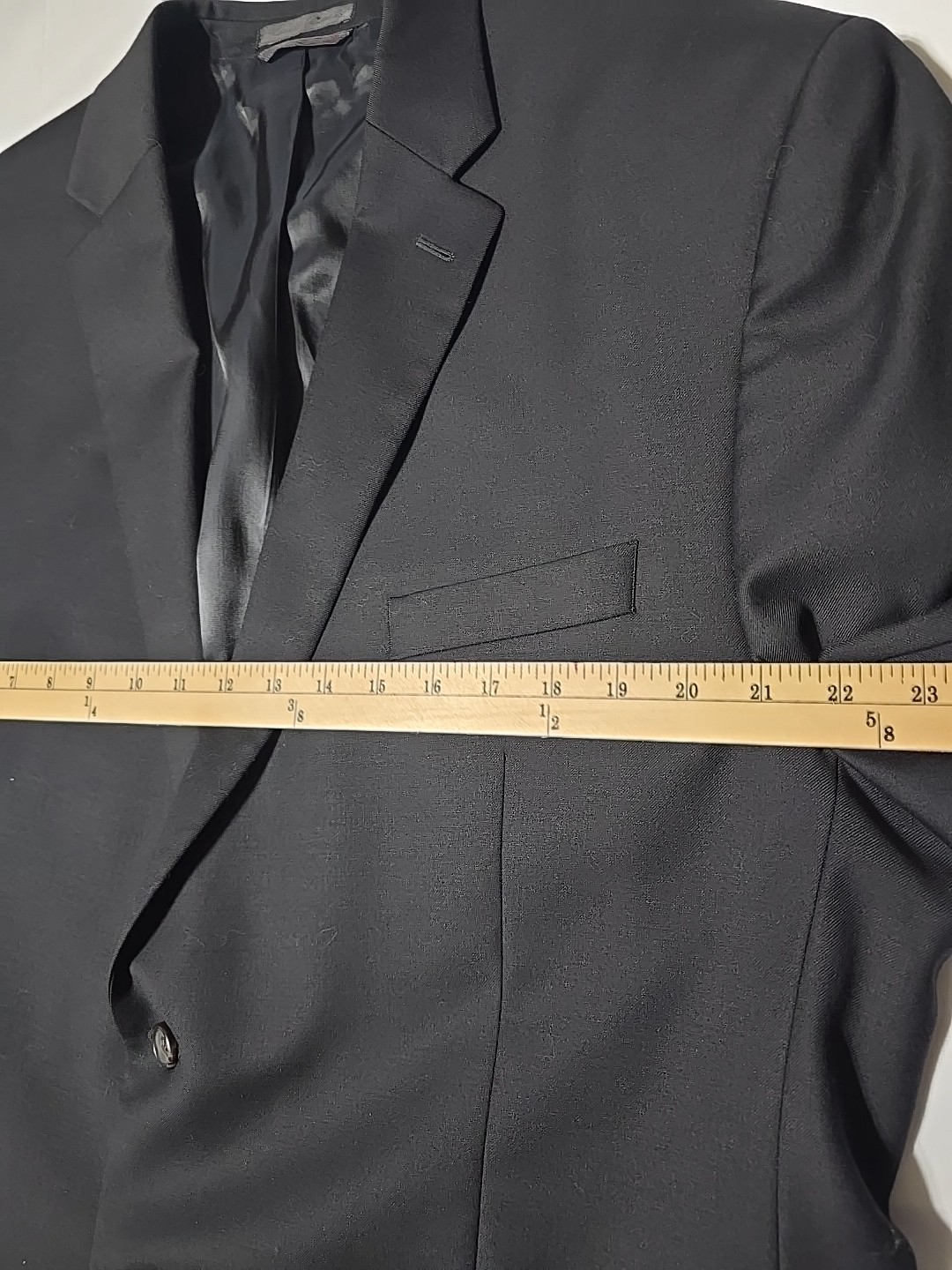Ralph Lauren Black Solid Men Wool SPORT COAT 46R blazer suit jacket