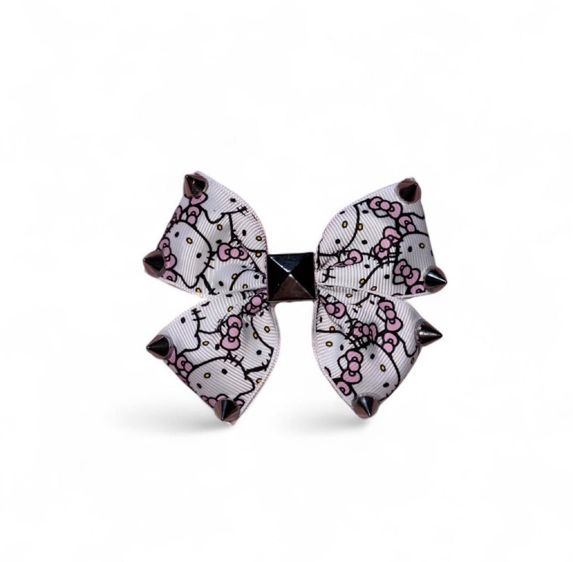 hello kitty hair bow with studs