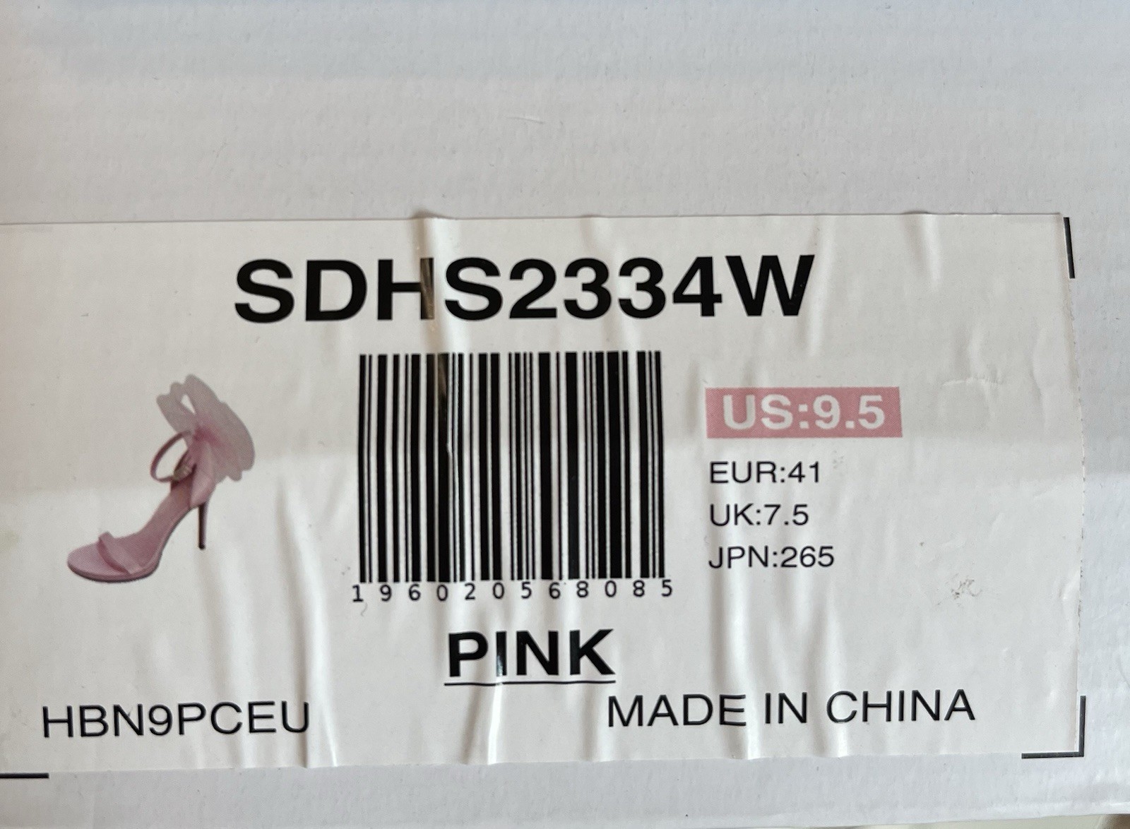 Dream Pairs Women’s Pink Ankle Strap High Heels Size 9.5