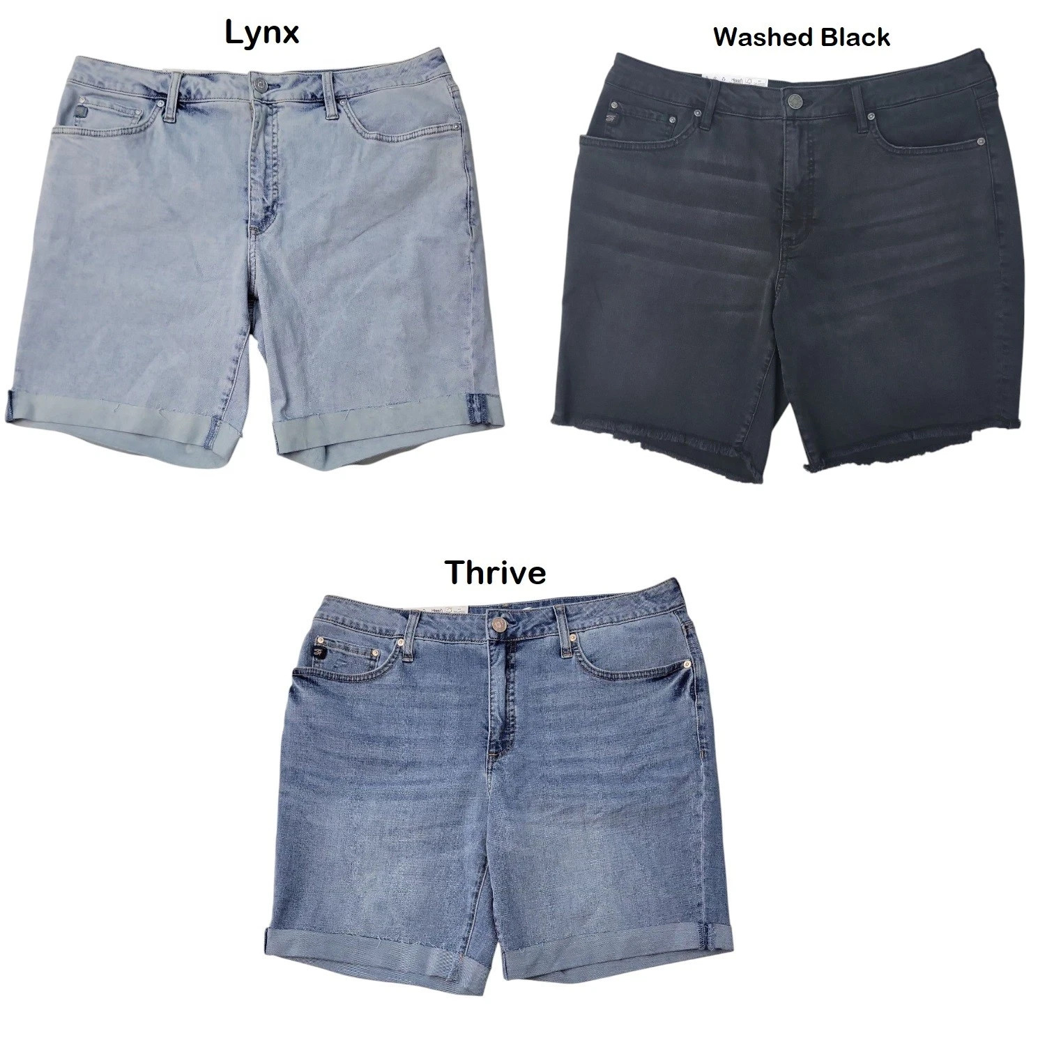 Seven7 Women’s Bermuda Mid Rise Stretch Denim Short