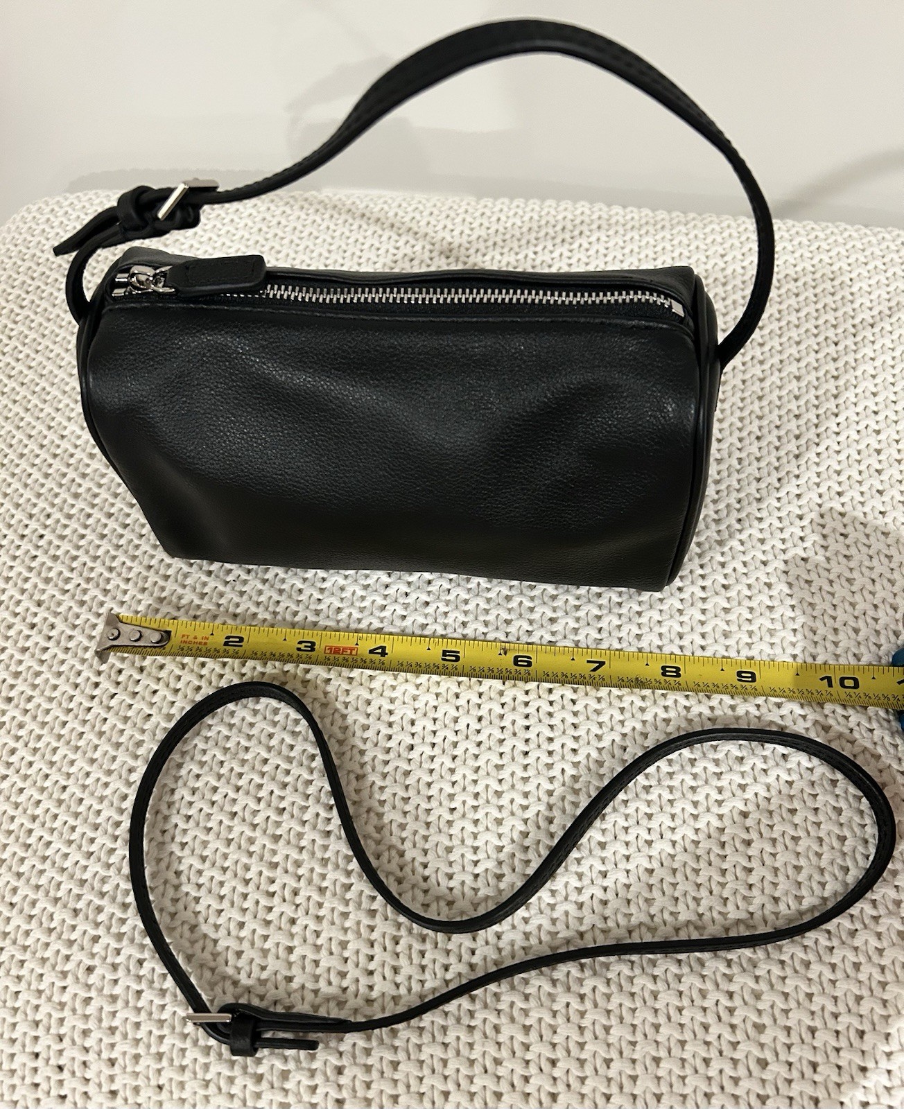 The Row Small Handbag Black with Silver Hardware