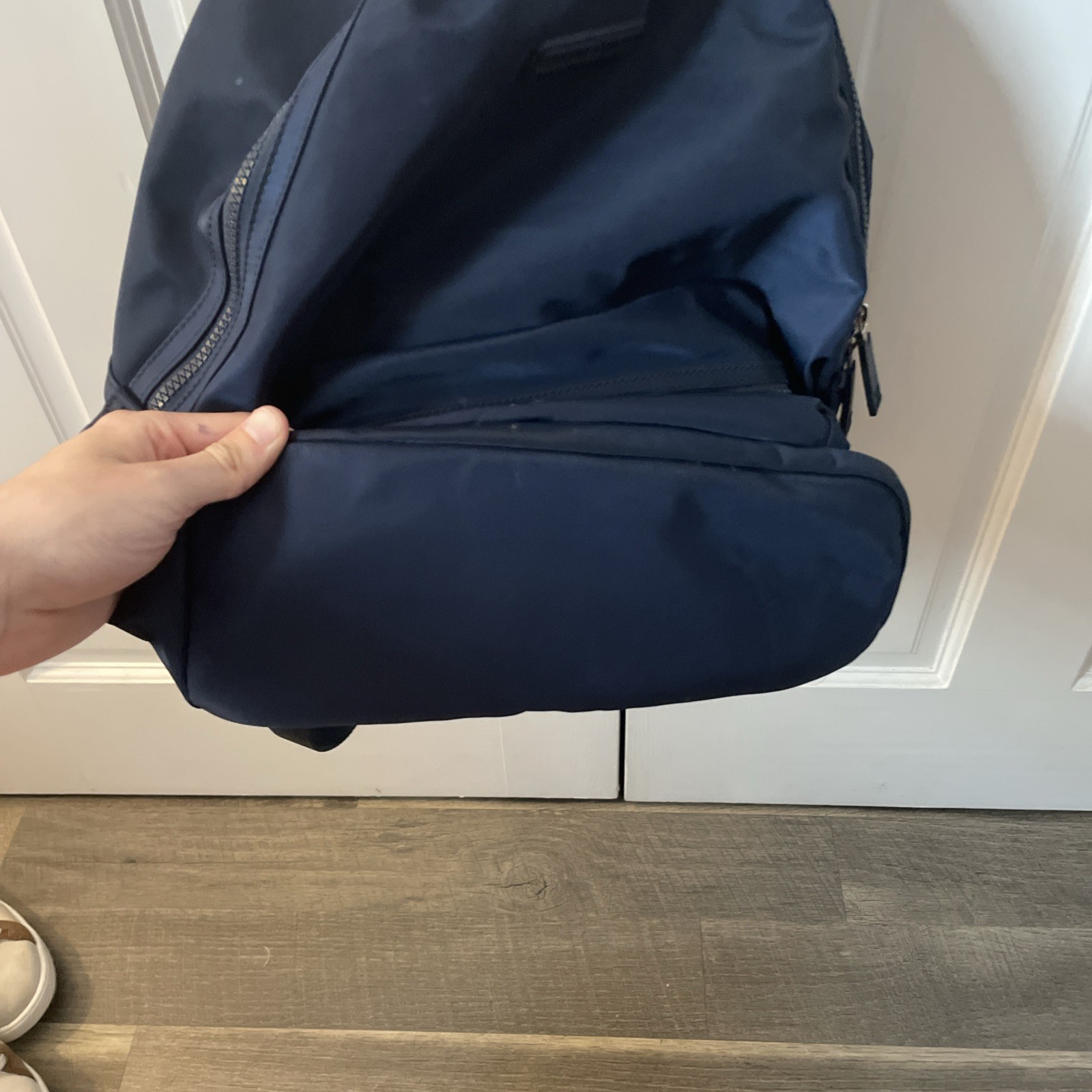 Tommy Hilfiger Navy Blue Nylon Backpack Mini Classic Rubber Logo Pack School