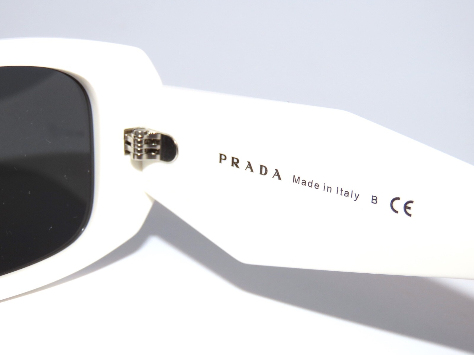 Prada SPR17WS 17 1425S0 Talc Dark Gray Sunglasses 17W