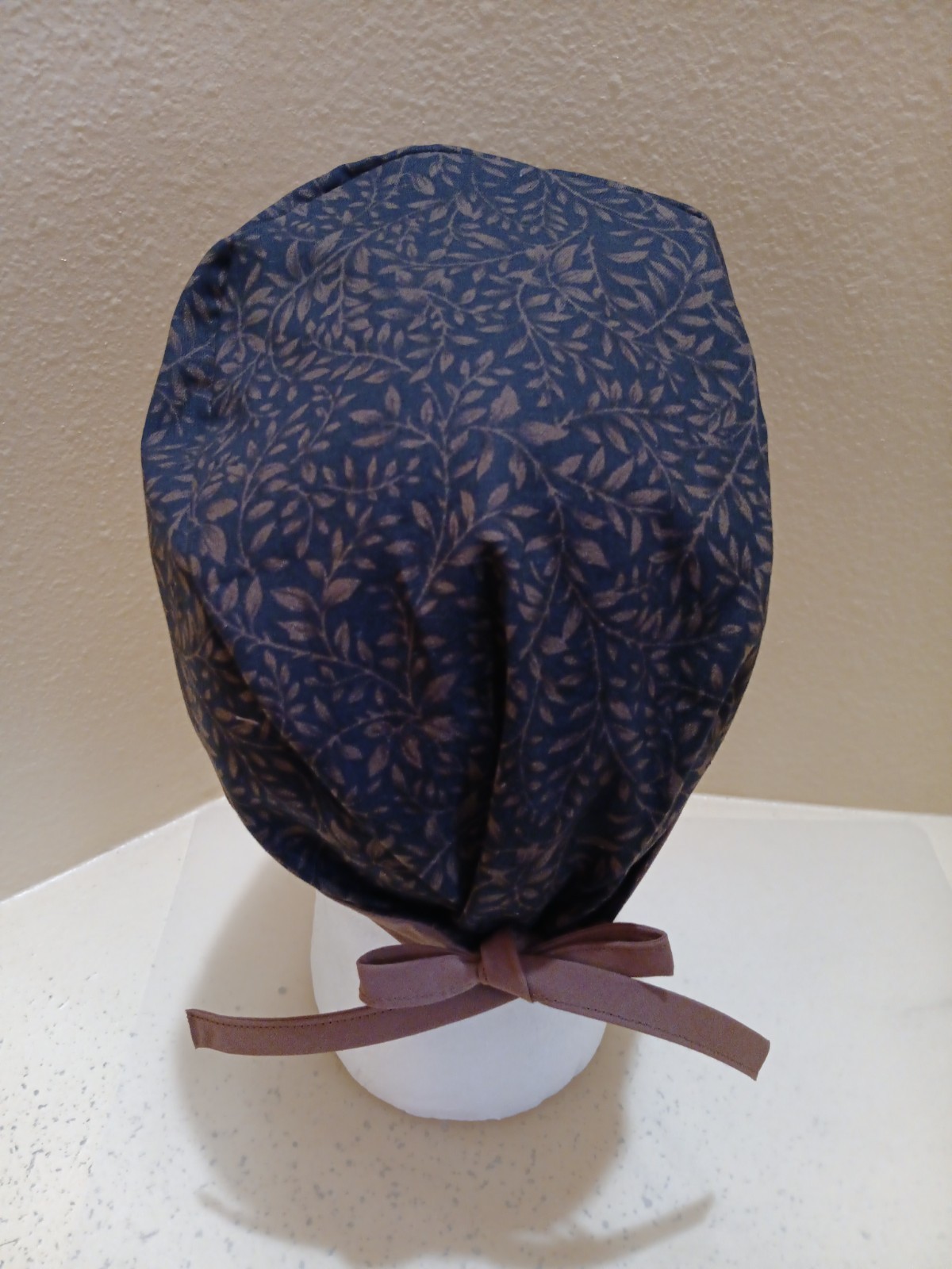 Autumn Vines Men’s Skull/Chemo Surgical Scrub Hat/Cap Handmade