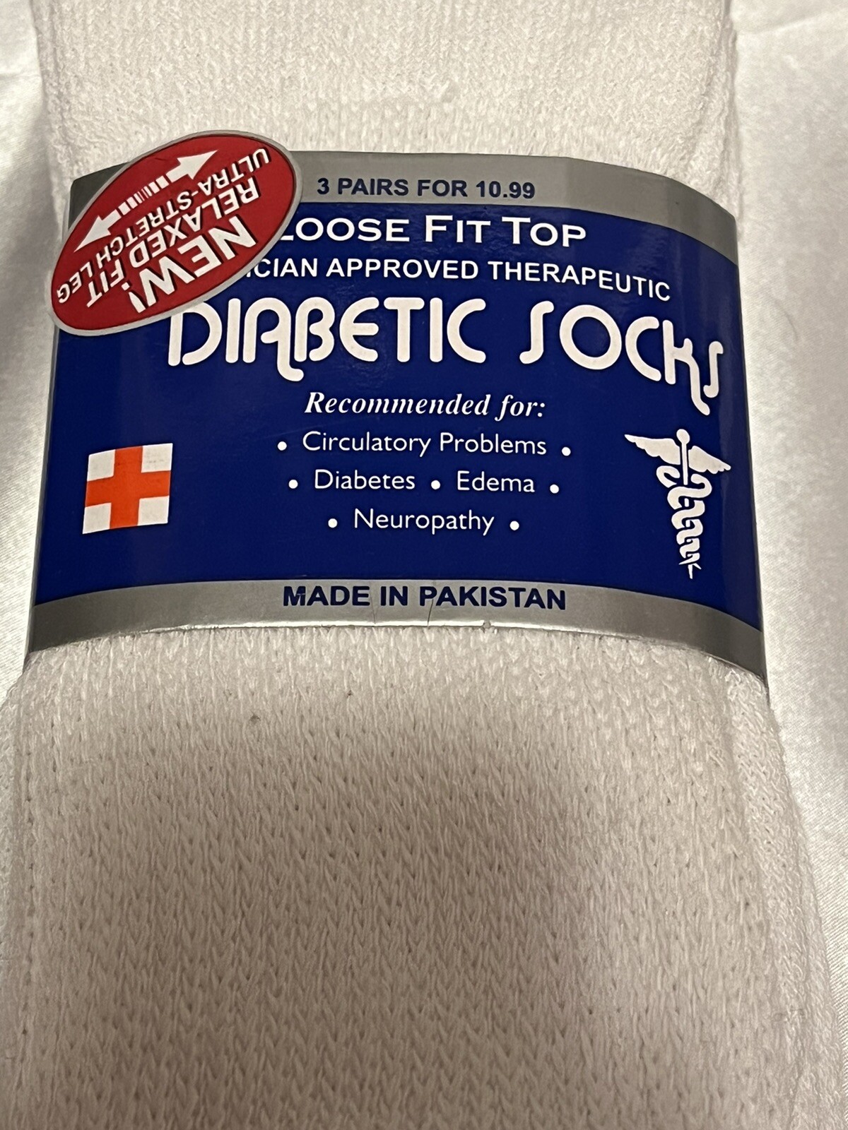 Diabetic Socks Size 10 to 13 Circulatory Loose Fit Various Lengths All New