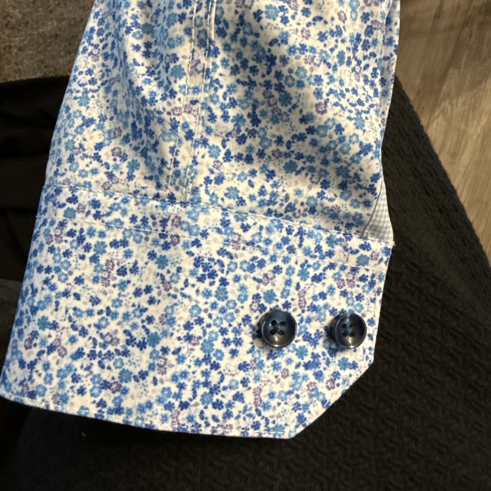 Tallia Blue Tones and White Button Down Shirt-Size Small/ 14-14.5 32/33 Arms