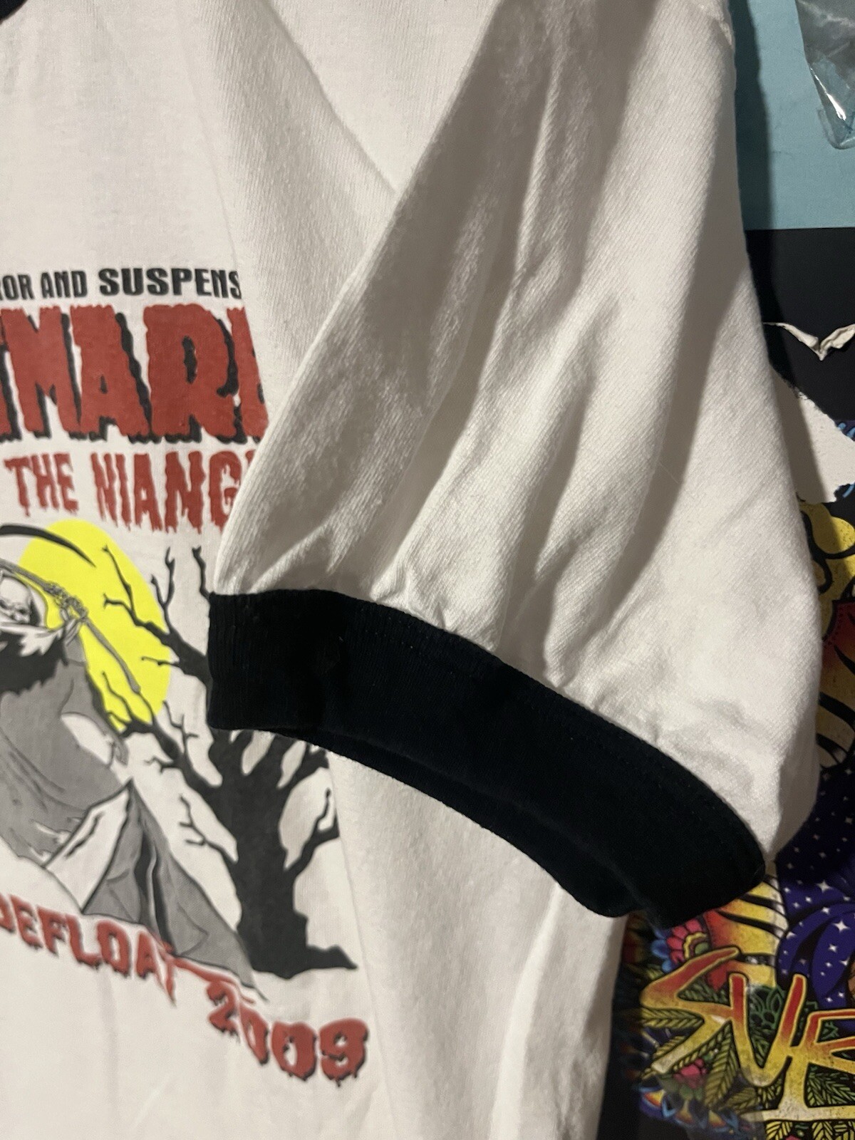 Vintage Y2K 2000’s 2009 Nightmare On Niangua Pridefloat 2009 Ringer Tee