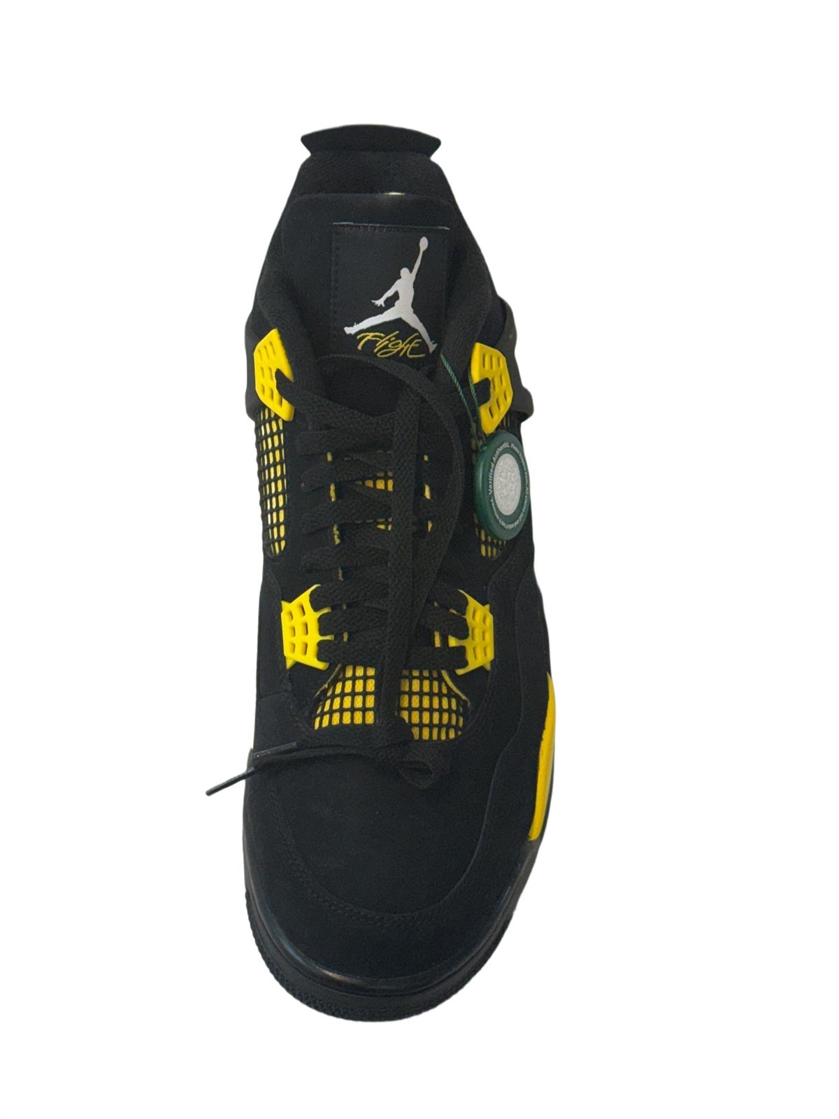 Nike Air Jordan Men’s 4 Retro Thunder Black Tour Yellow 12.5 (DH6927-017) NEW