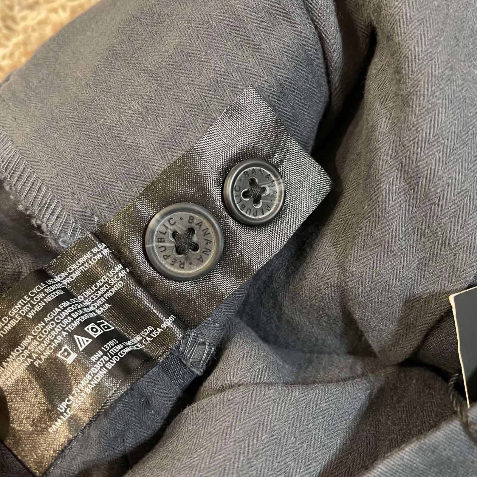 Banana Republic Men’s 5-Pocket Chino Pants Grey, Size 34×29 (New)