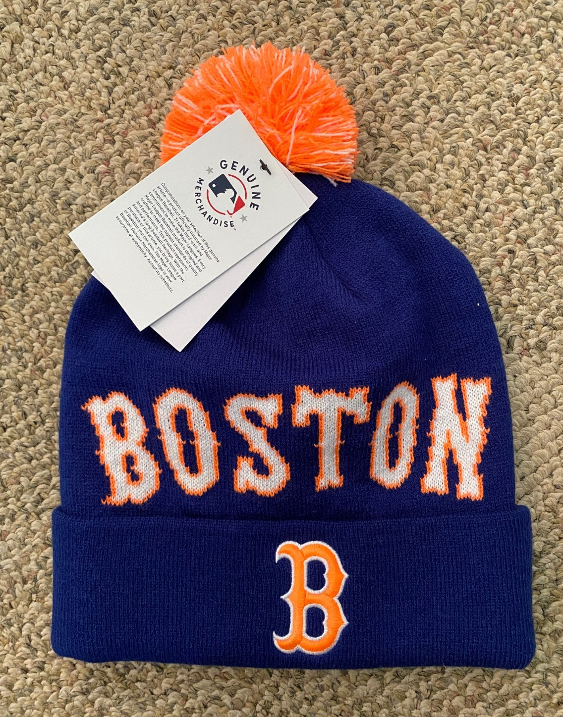 Boston Red Sox Beanie Hat Pom Nike MLB Baseball NB16-47XBQ-7Z3 Men’s One Size