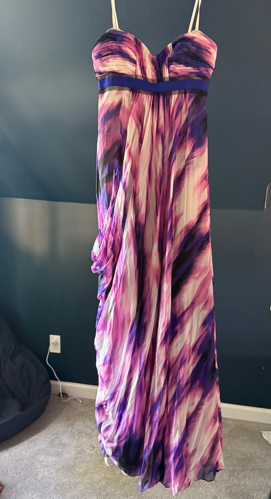 bcbg maxazria long silk 100% dress size 2