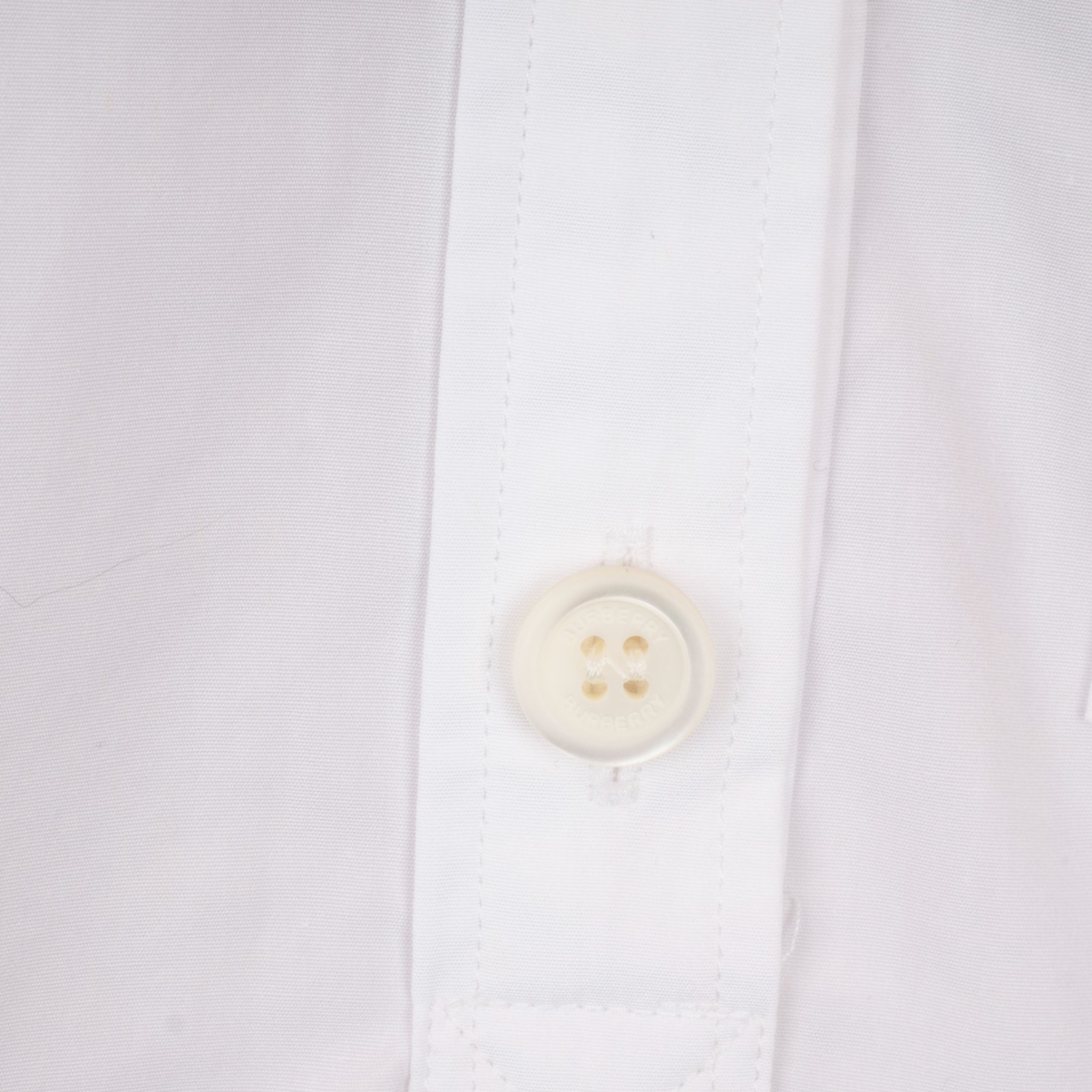 BURBERRY Horseferry Print Cotton Shirt Dress White Belted Logo UK 8 US 6 IT 40