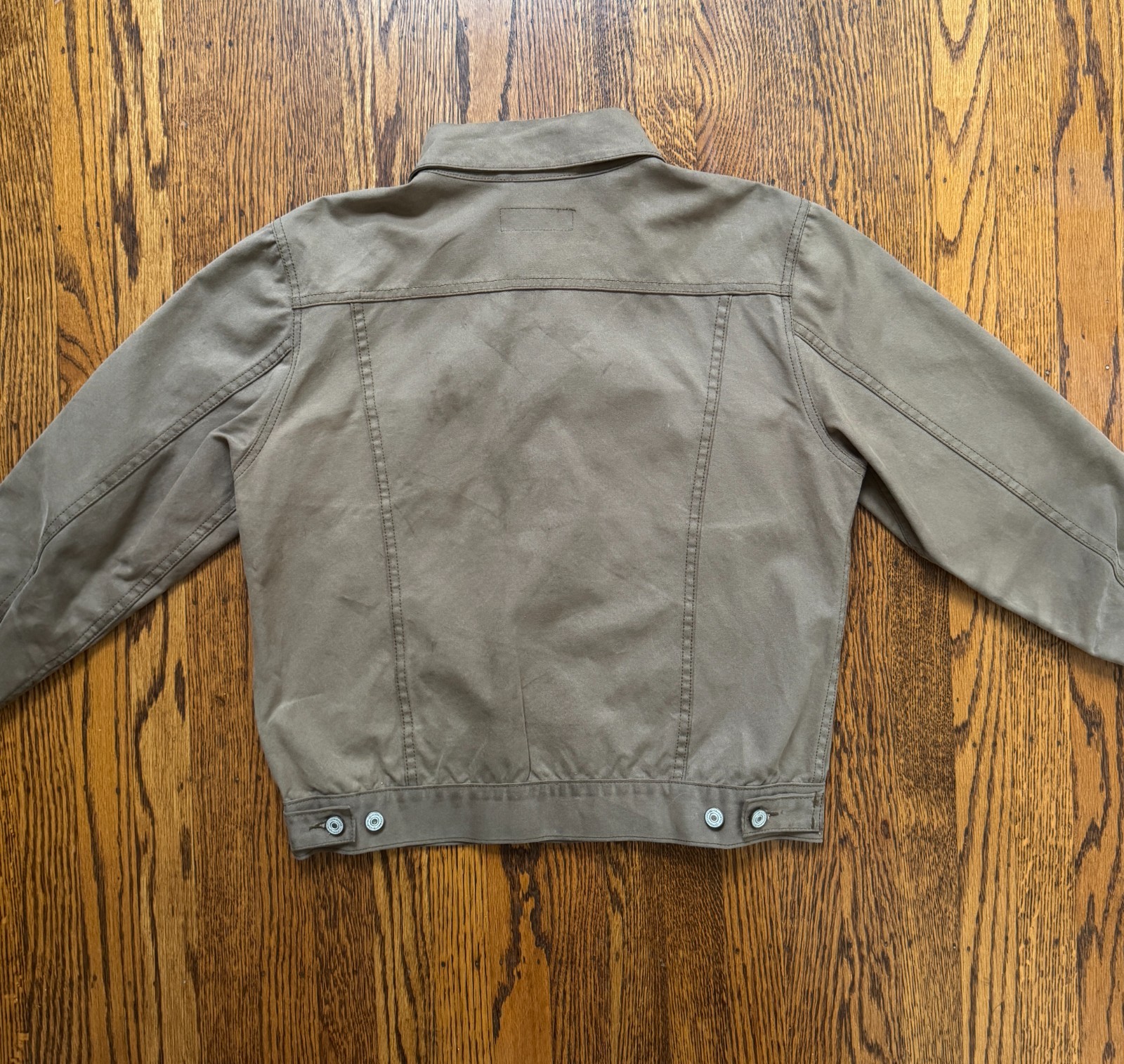 Gustin Waxed Canvas Jacket Medium Made in USA Cropped Beautiful Worn-In Patina
