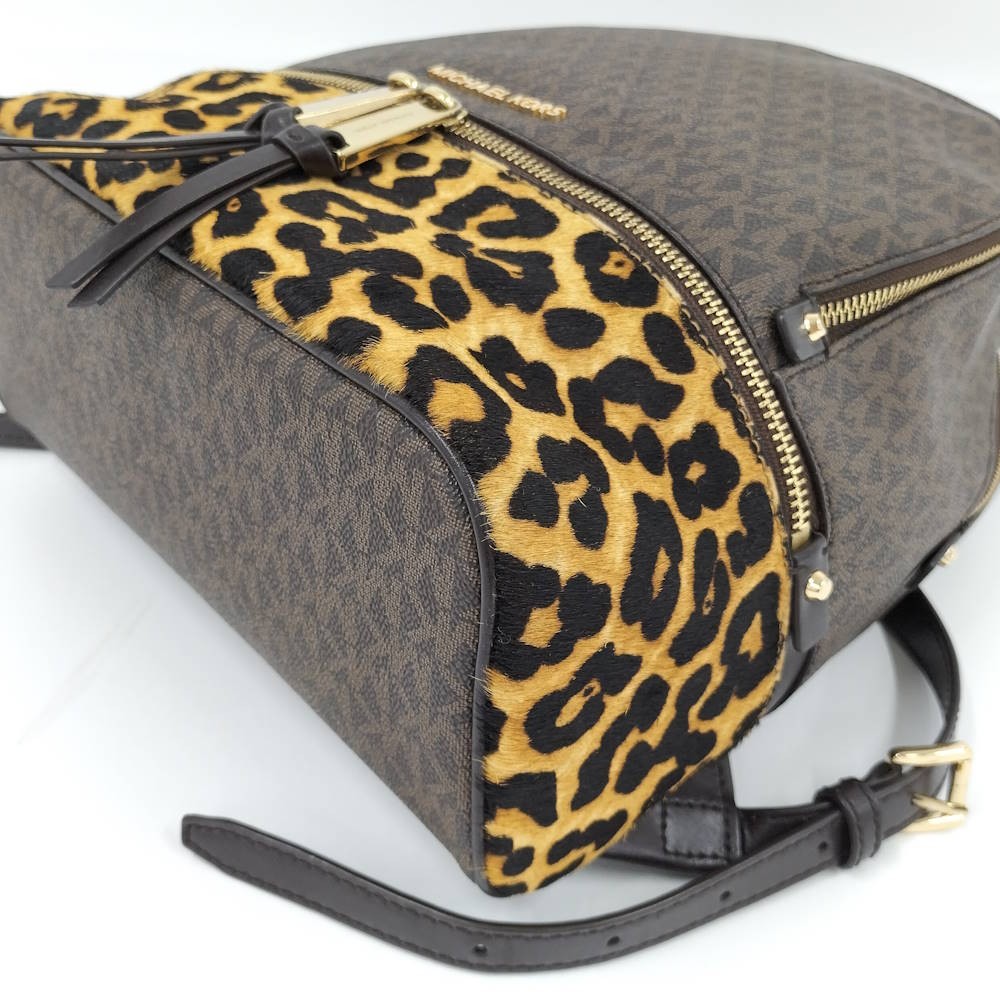 Import duty included for US buyers Michael Kors Backpack Brown Canvas 10.2 inch
