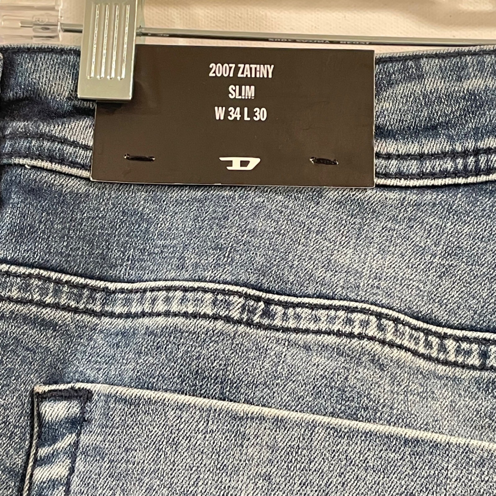 Diesel 2007 Zatiny Slim Bootcut Jeans Mens 34×30 (36×29) Blue NWT RE021