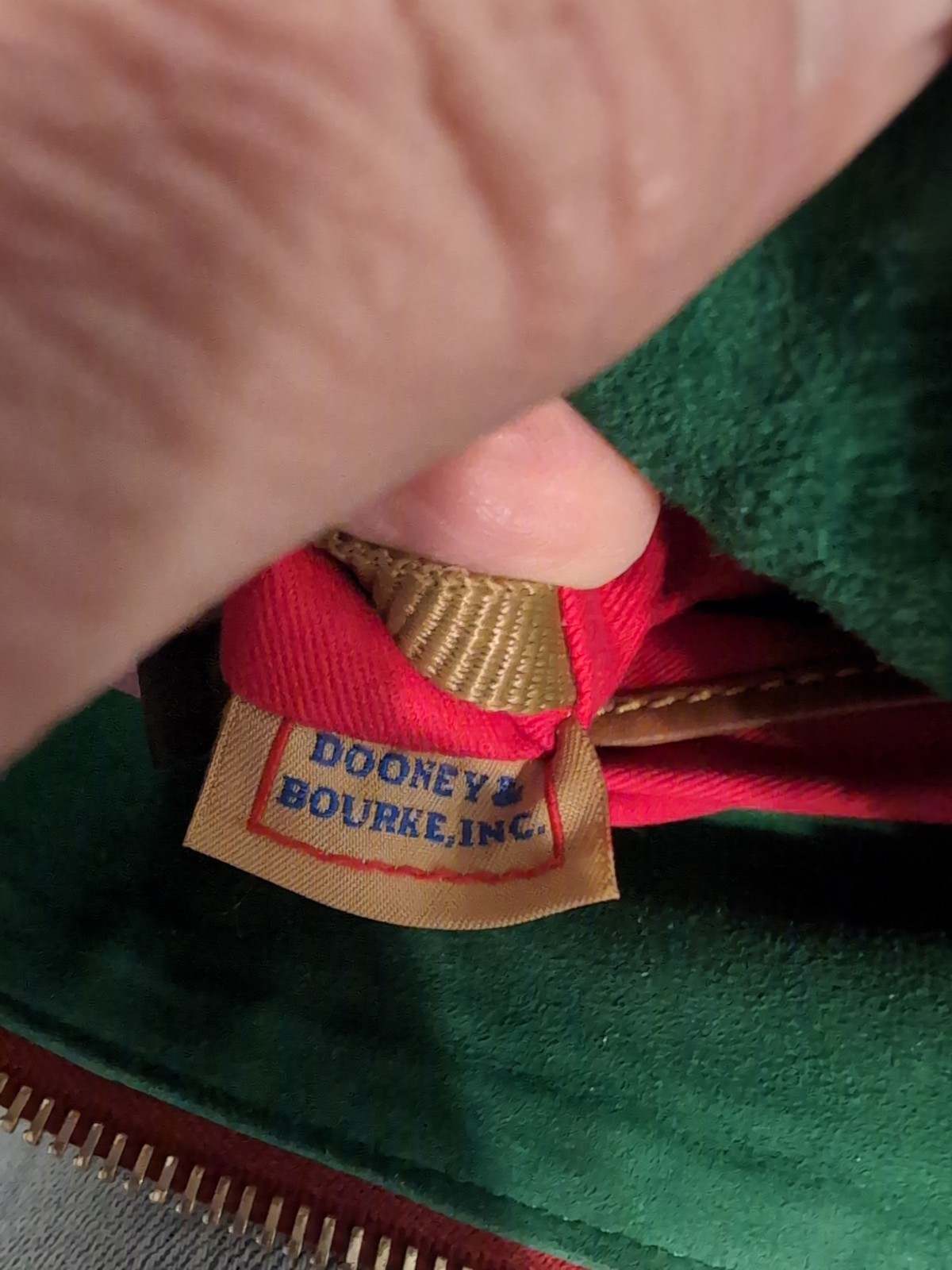 Dooney & Bourke Florentine Leather Dixon Hobo Crossbody Bag BROWN