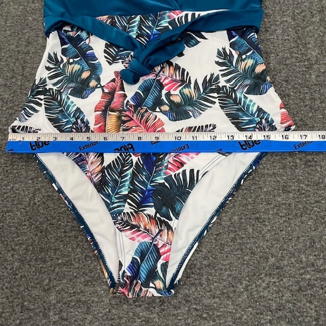 Shein 1-Piece Swim Suit Womens 0XL Blue White Floral – New