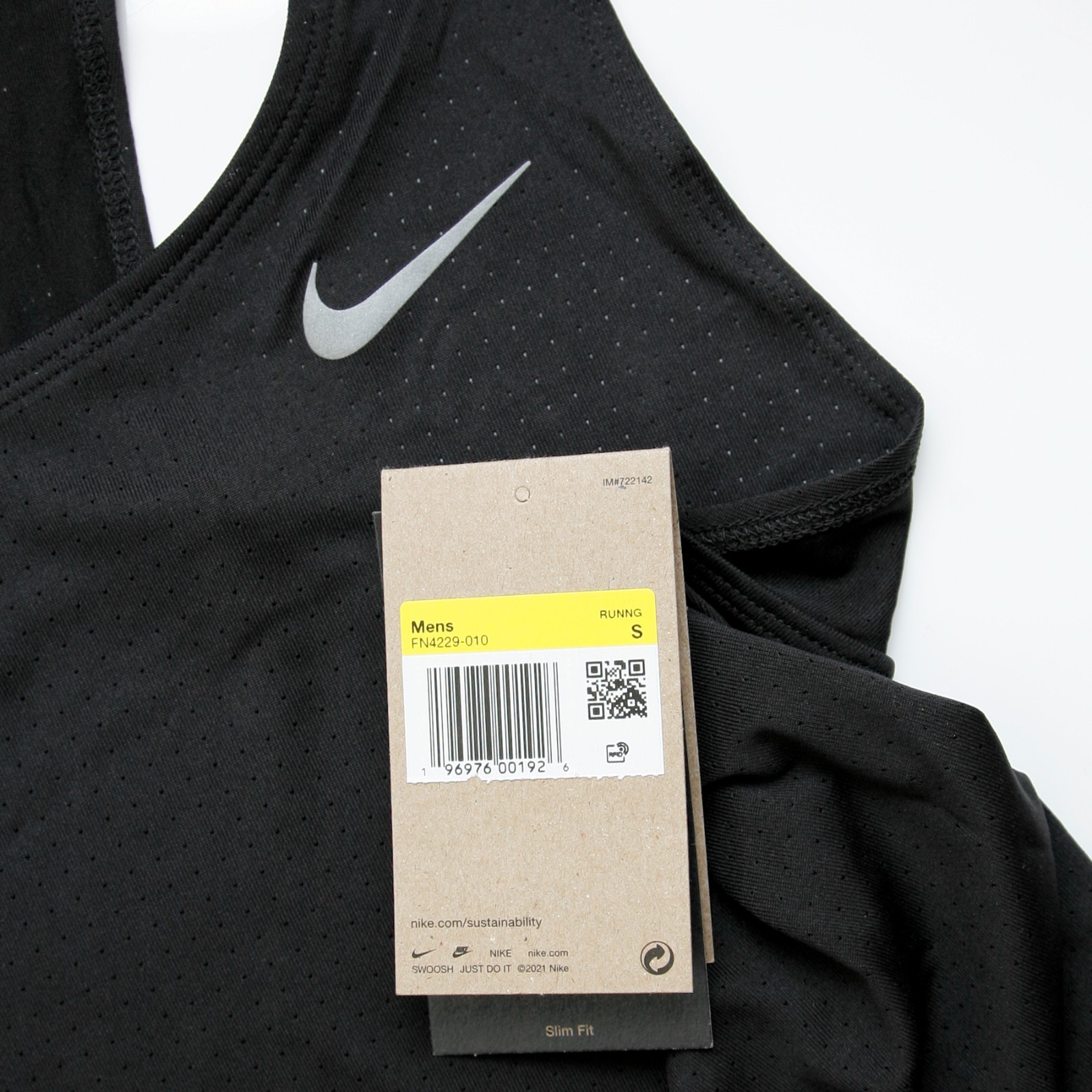 Nike Men’s Dri-FIT Fast Running Singlet Tank Top Black FN4229-010
