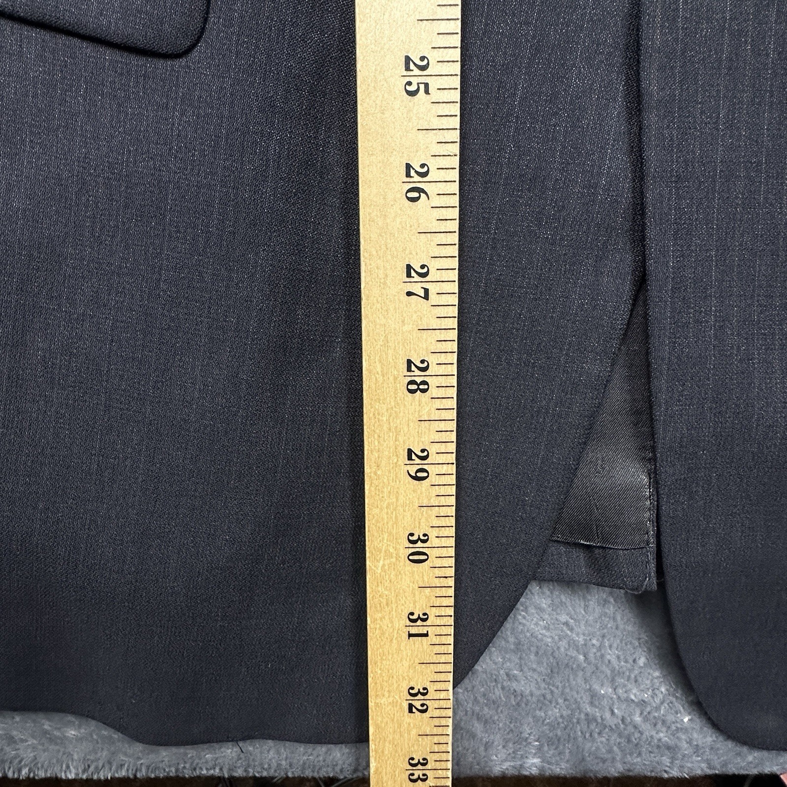 Botany 500 Blazer Jacket Men’s 44R Charcoal Pinstripe Blazer Woolmark Canada EUC