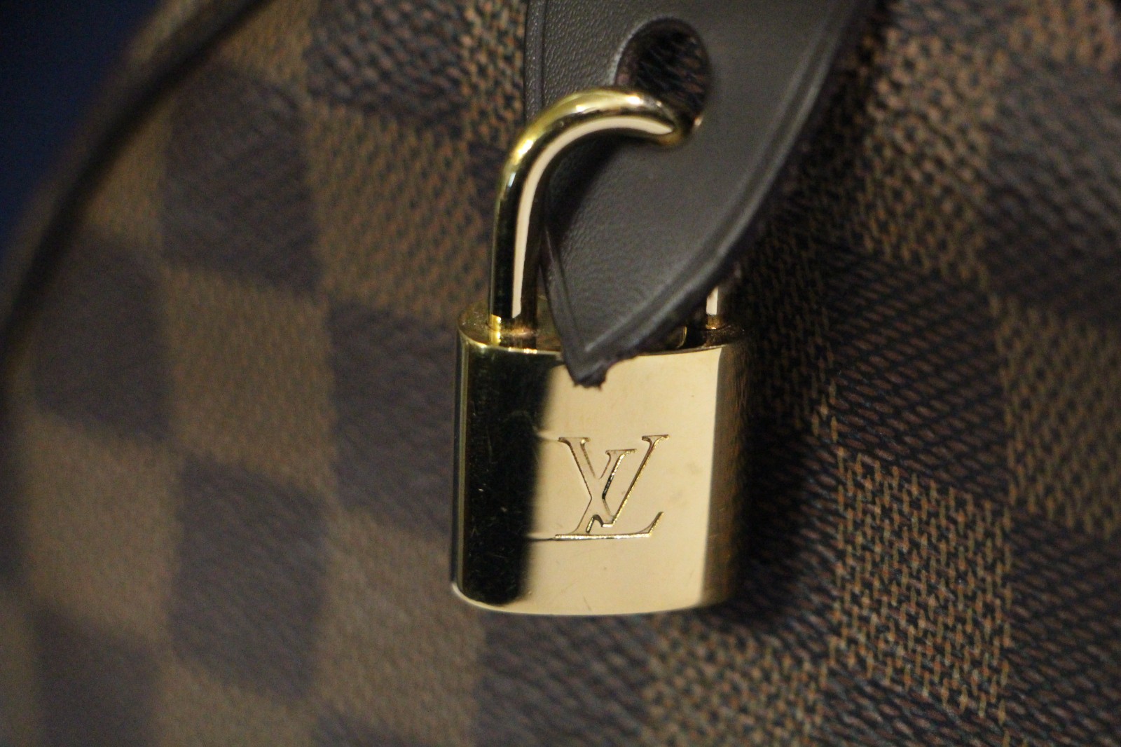 Louis Vuitton Speedy 35 Damier Ebene Brown Canvas Satchel Bag