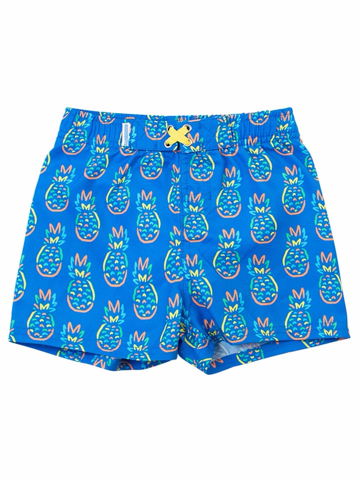 Ruggedbutts Boys Neon Blue Pineapples Swim Trunks Size 0-3M