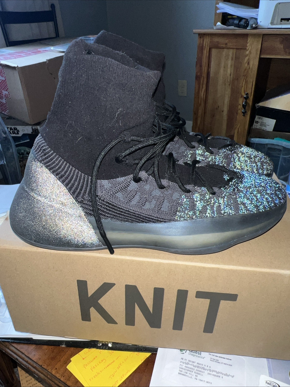 Perfect Condition + Box Adidas Yeezy Basketball Knit Slate Onyx Men’s Size 10.5