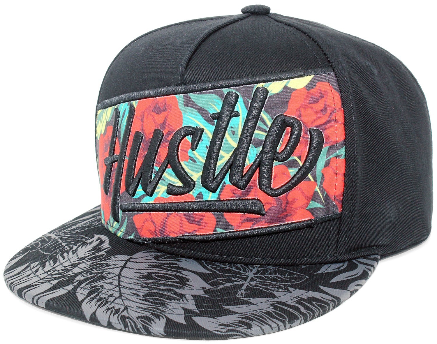 TOP LEVEL : HUSSLE | Front-raised Hussle Embroidery Design Snapback