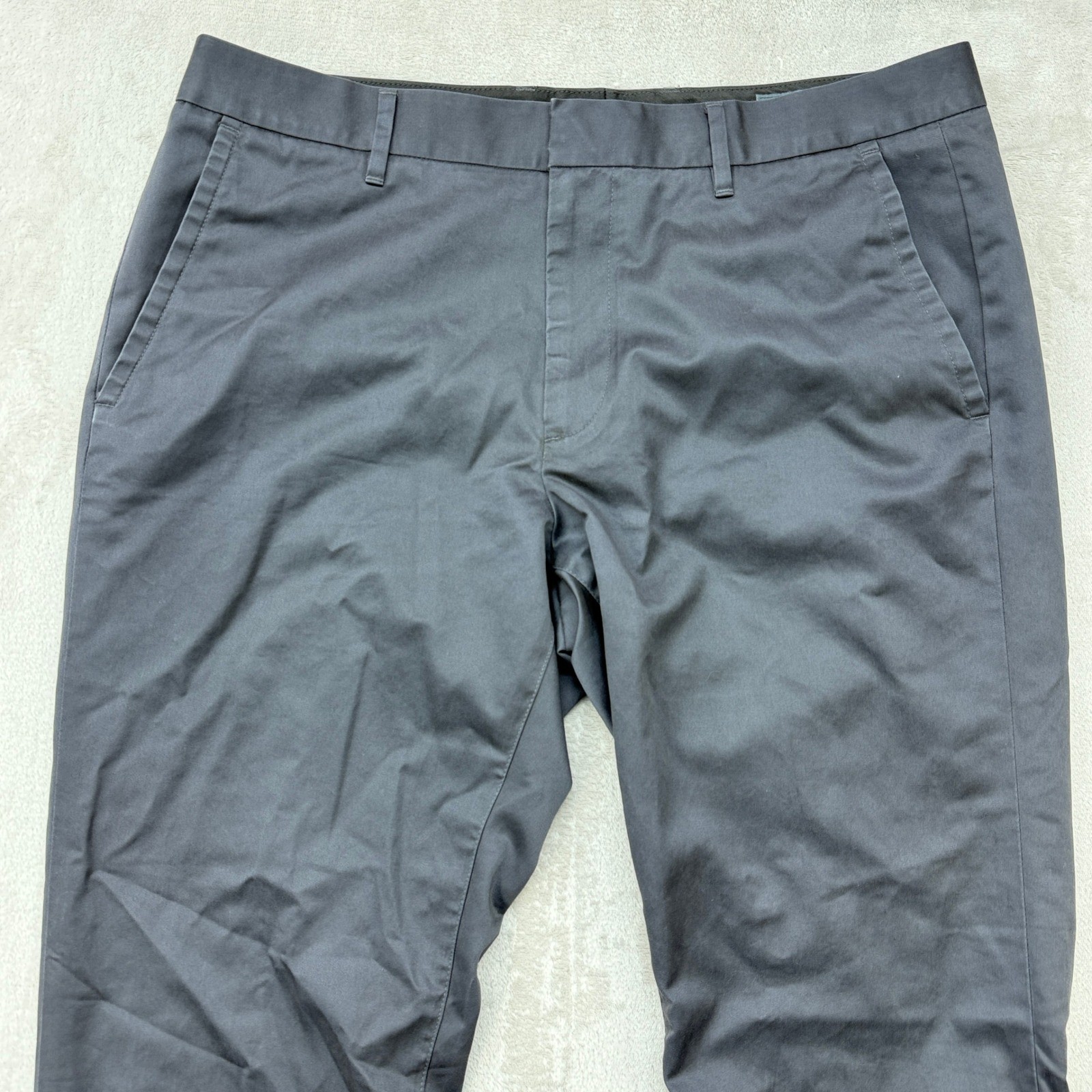 Bonobos Friday Slim Fit Pants Mens 34×30 Grey Chino Lightweight Stretch Preppy