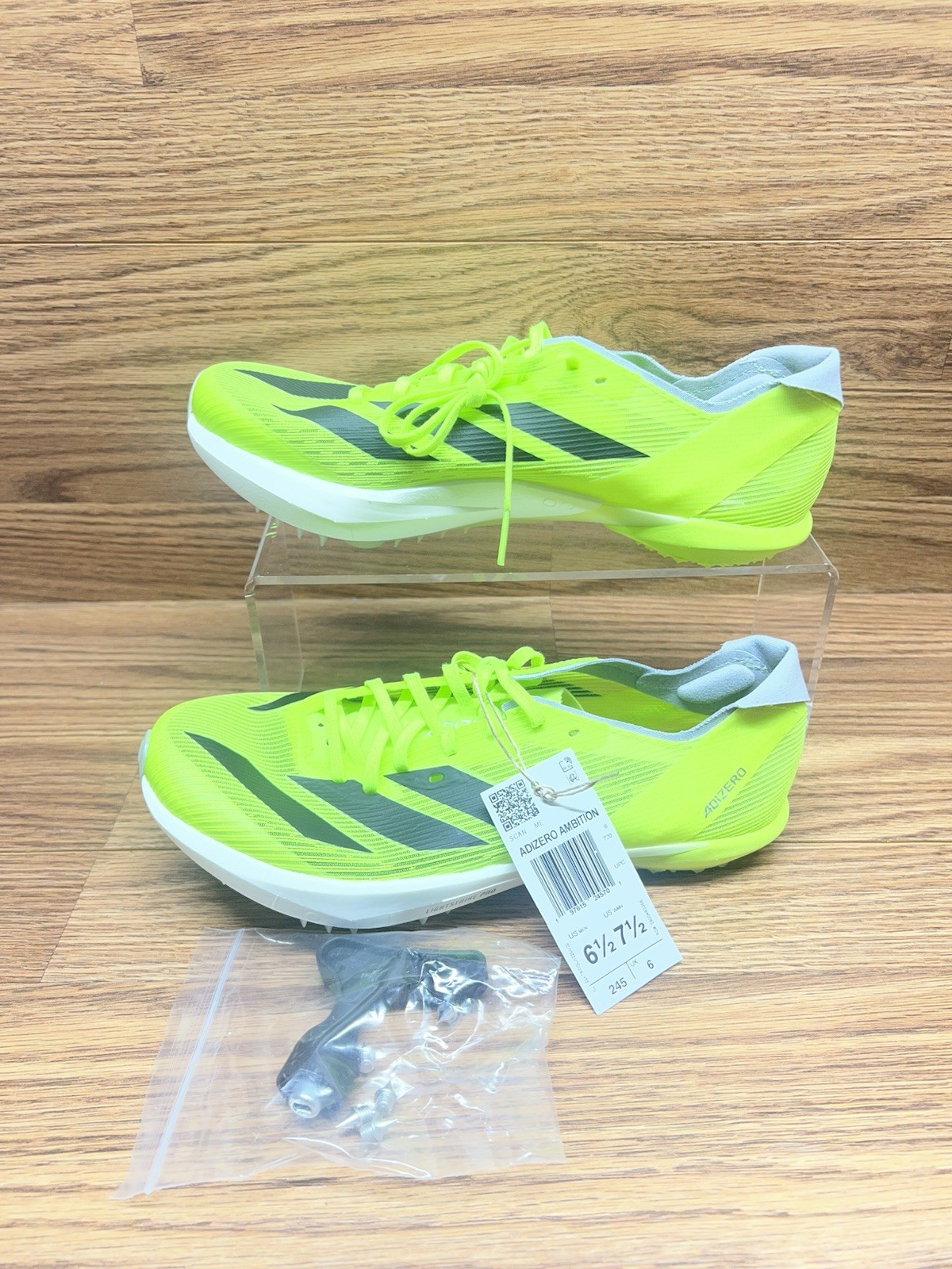 Adidas Adizero Ambition Lucid Lemon Black Track & Field IH5798 Mens Size 6.5 New
