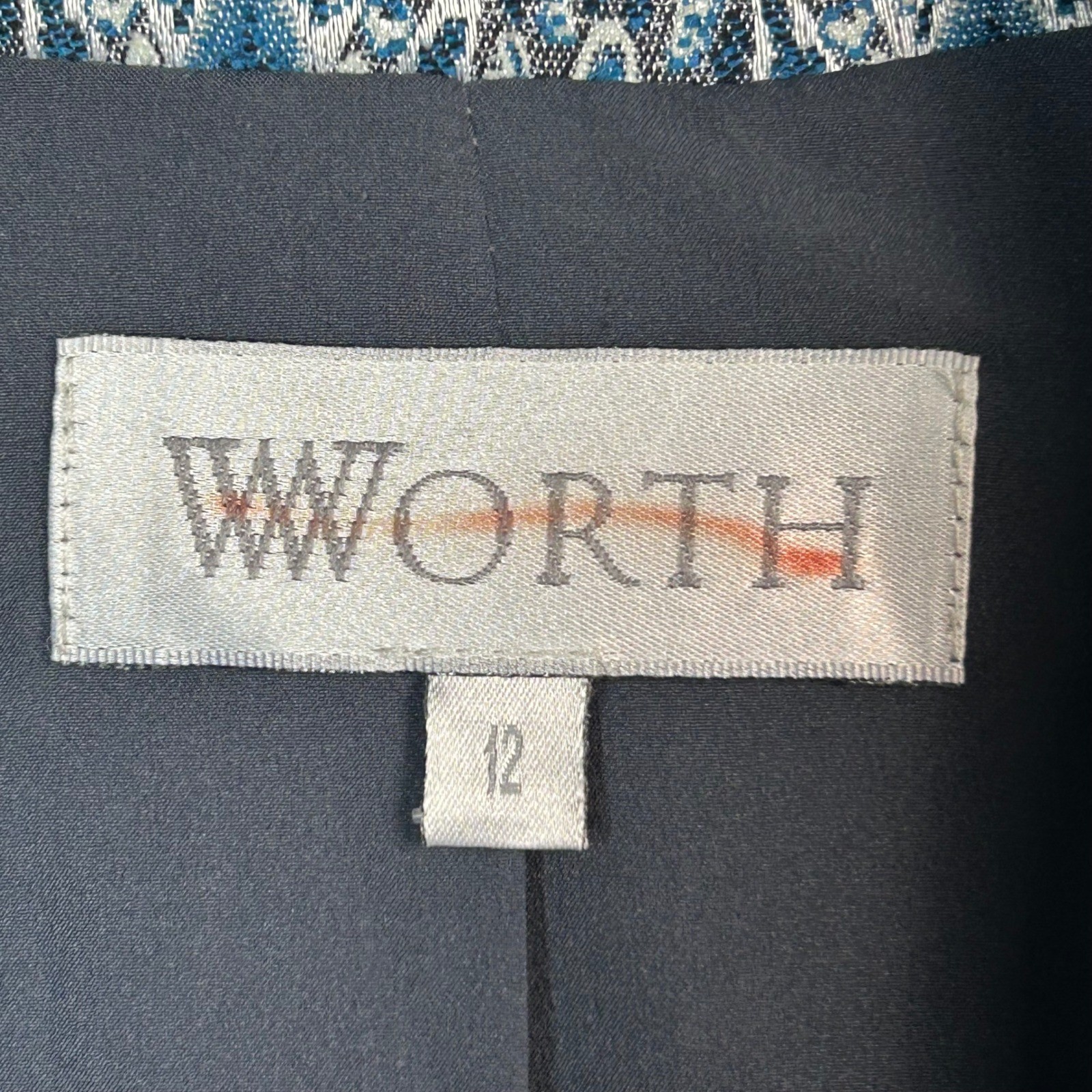 Worth Blazer size 12 Victorian Tapestry Jacket Wool Statement Office Artsy