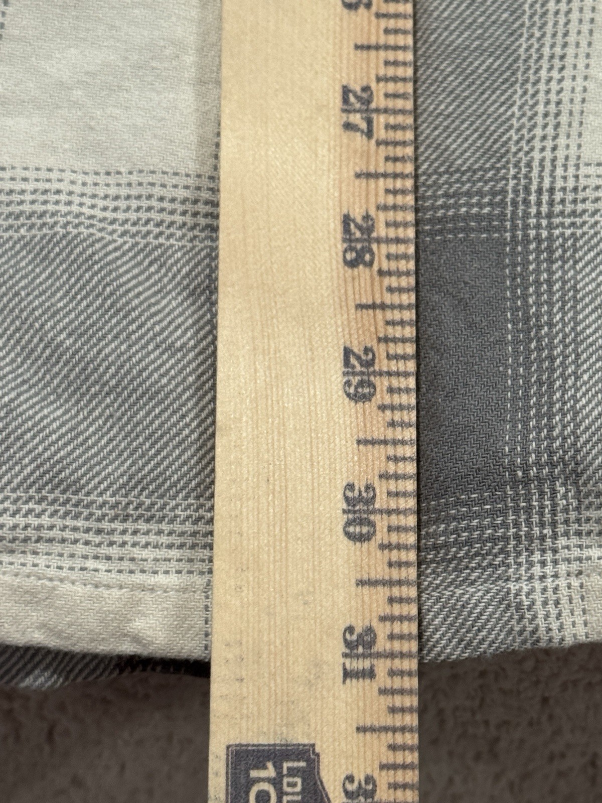 Buffalo David Bitton Men’s Plaid Flannel Shirt Gray Beige Long Sleeve XL No Tag