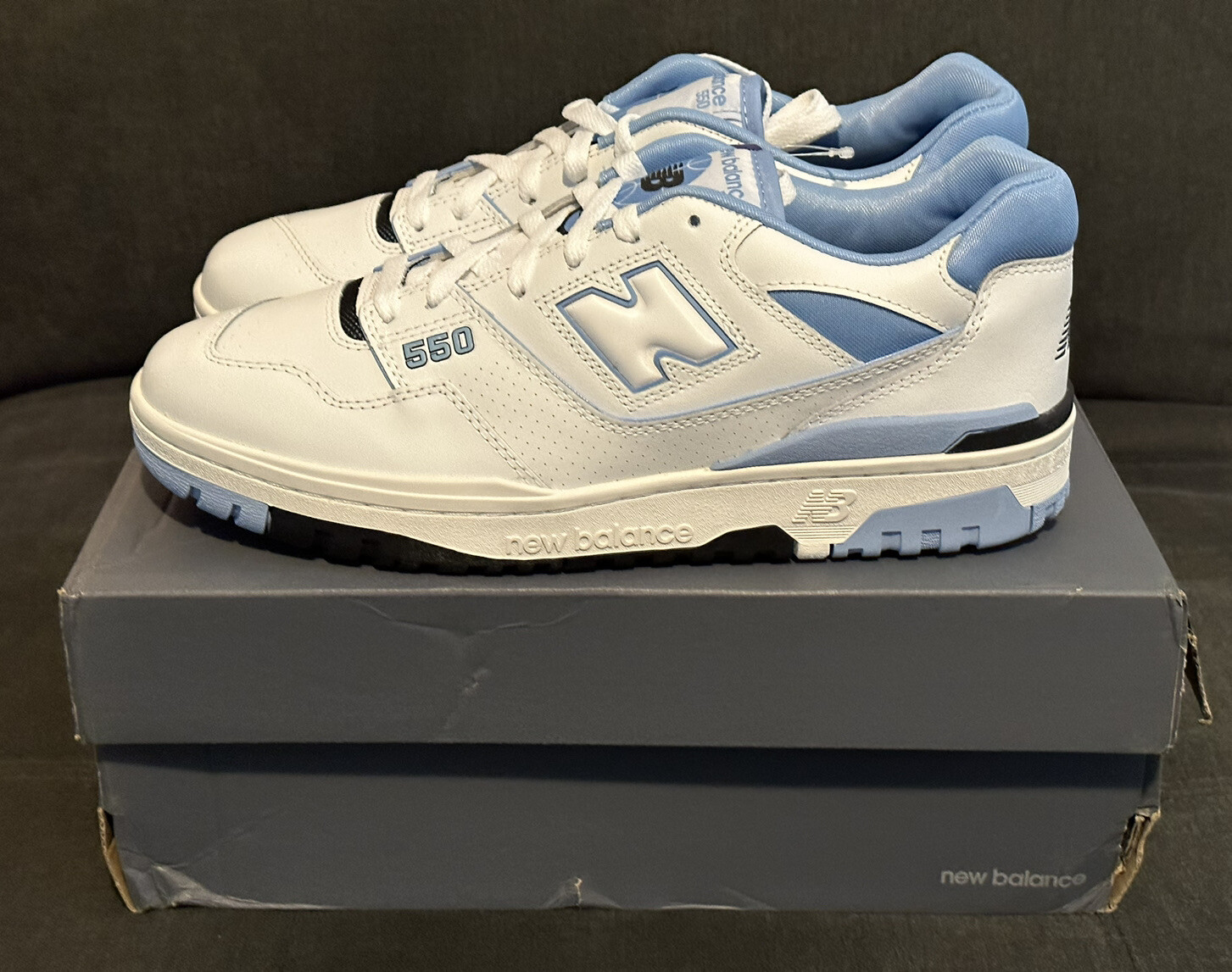New Balance 550 (Size 12) UNC 2022 White University Blue BB550HL1