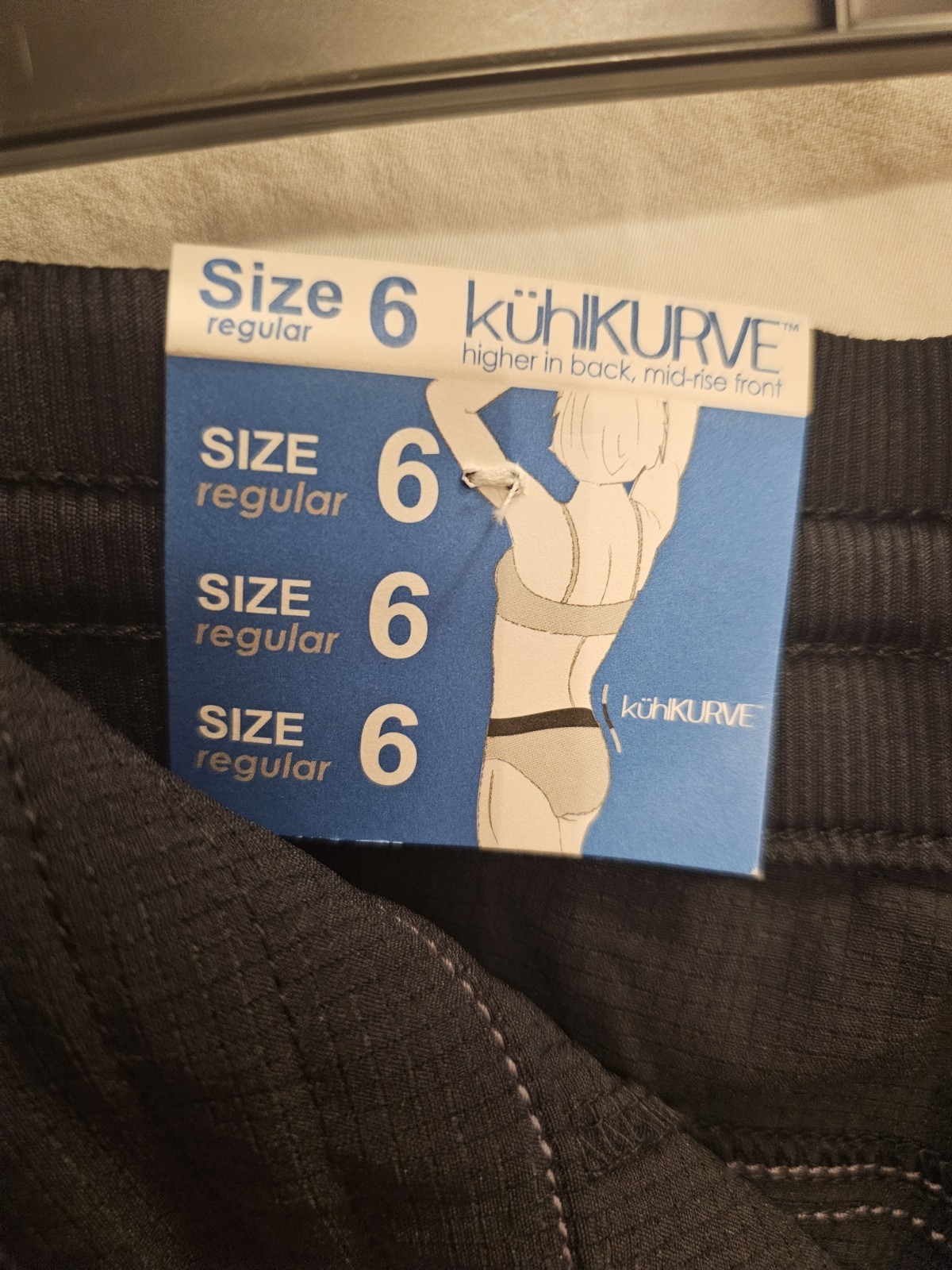 NWT KUHL Strattus Style 6234 Ripstop Hiking Pants Womens Black Size 6-Reg New